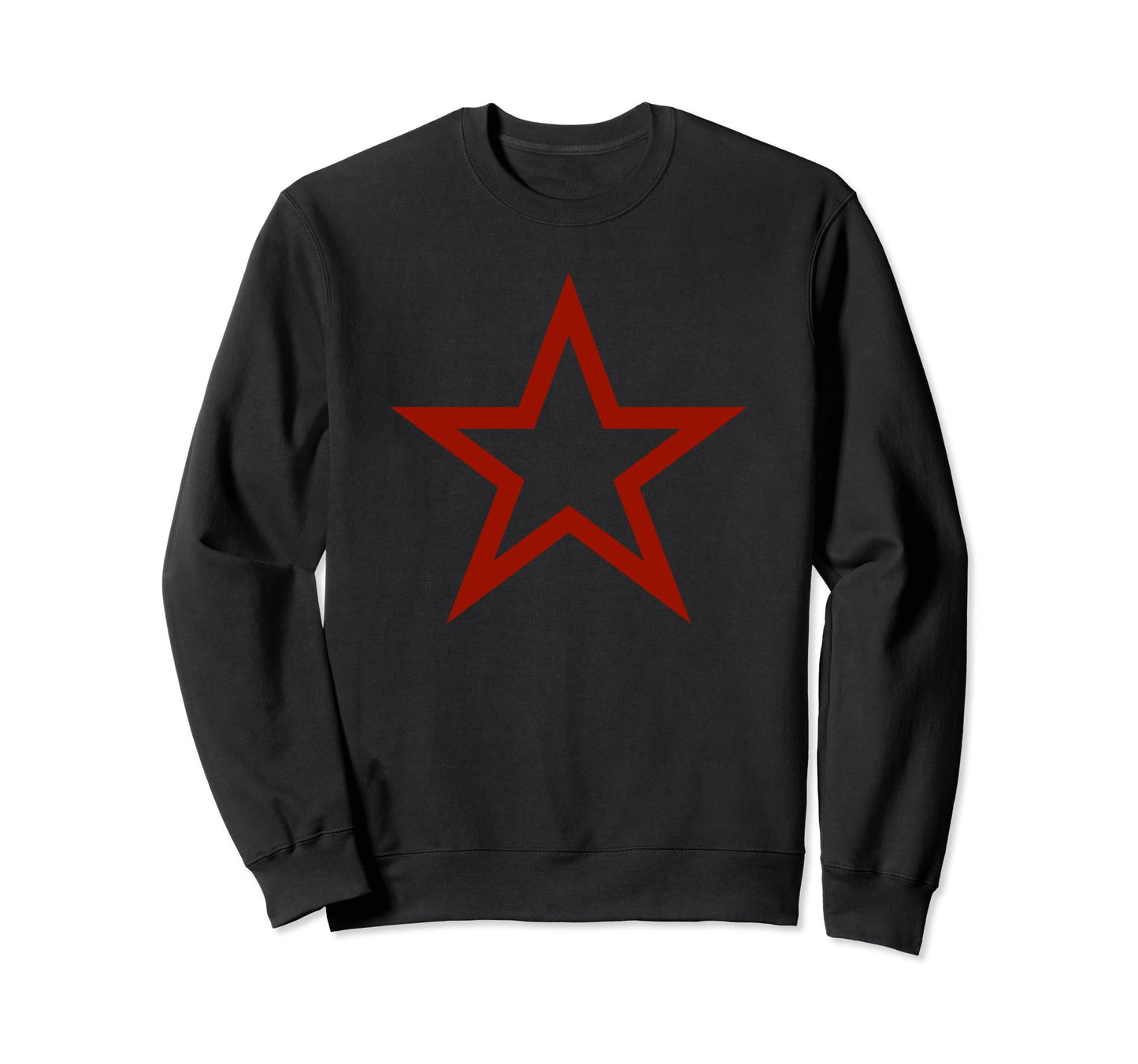 Y2K Red Star Black Front Mcbling Sweatshirt - Minimalist Print Men Women - T-Shirt, Sweatshirt, Hoodie