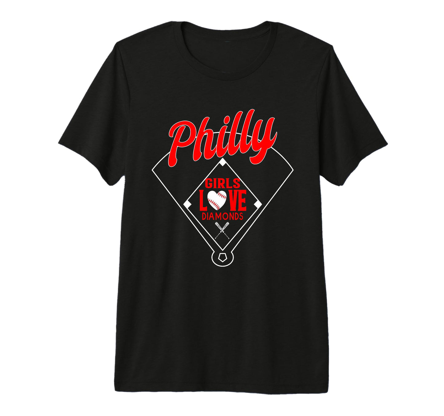 Philly Love Baseball Philadelphia T-Shirt - Aesthetic Graphic for Adults - T-Shirt, Sweatshirt, Hoodie