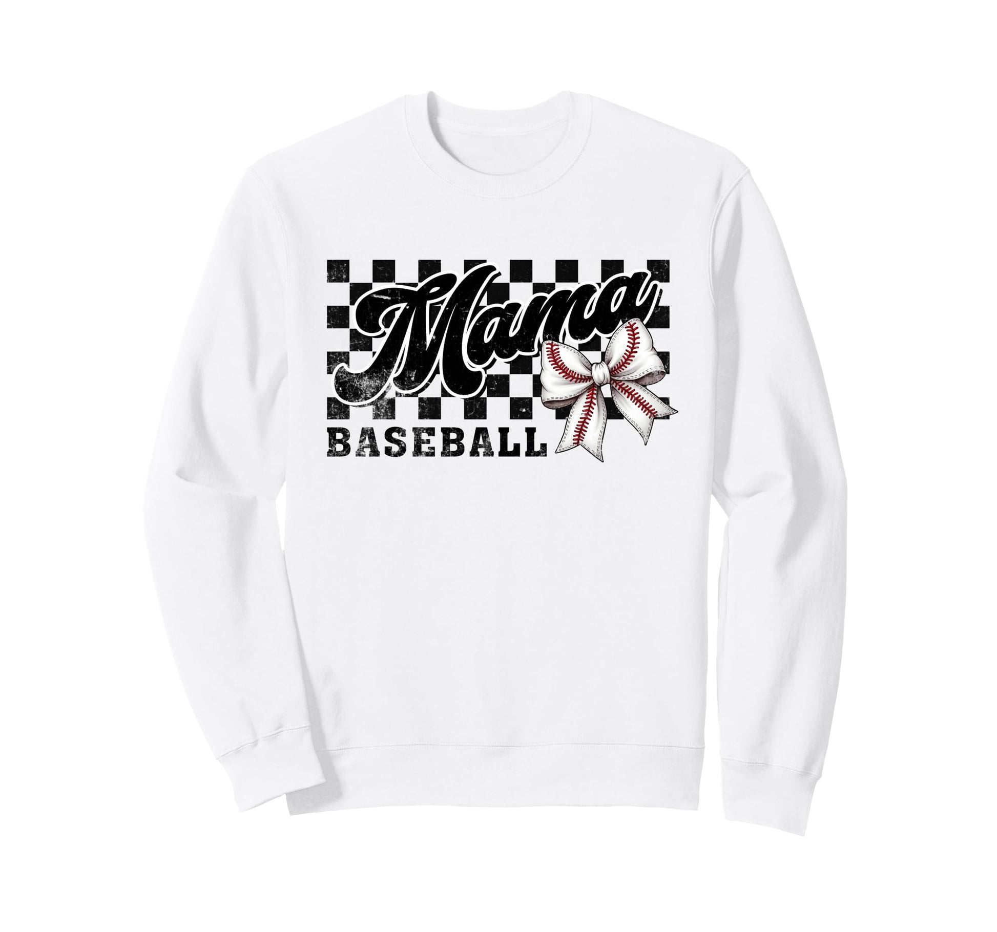 Baseball Mama Game Day Coquette Bow Sweatshirt - Graphic Print Men Women - T-Shirt, Sweatshirt, Hoodie