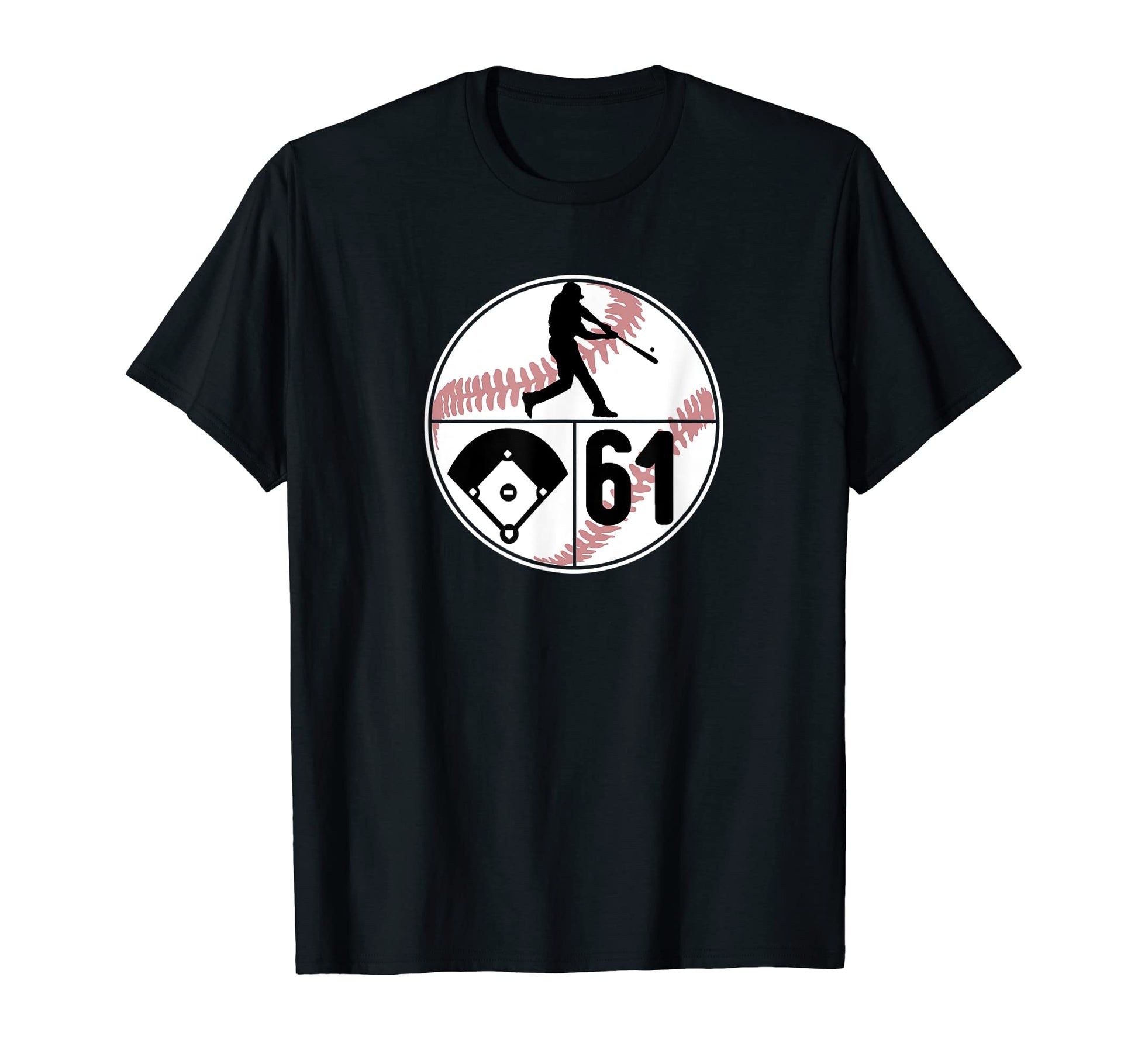 Number 61 61 Player Batter T-Shirt - Casual Everyday Wear Men Women - T-Shirt, Sweatshirt, Hoodie