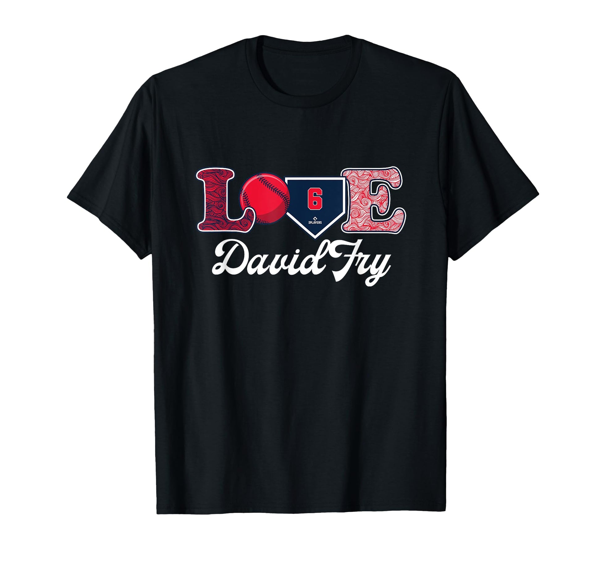 Love David Fry Cleveland Baseball T-Shirt - Minimalist Print for Adults - T-Shirt, Sweatshirt, Hoodie