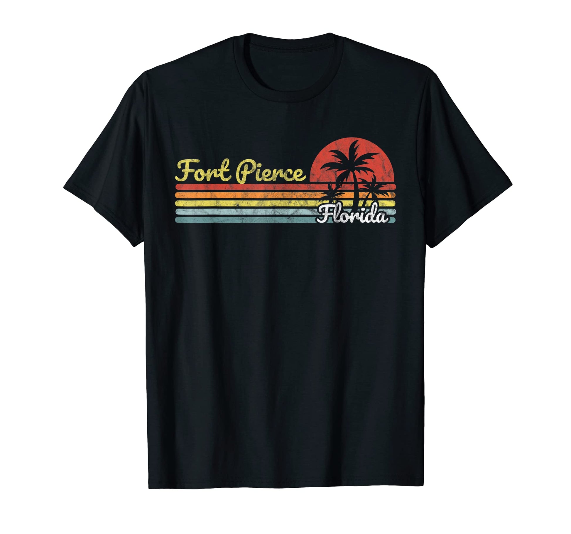 Fort Pierce Fl Florida Stripes Lines T-Shirt - Aesthetic Graphic Unisex - T-Shirt, Sweatshirt, Hoodie