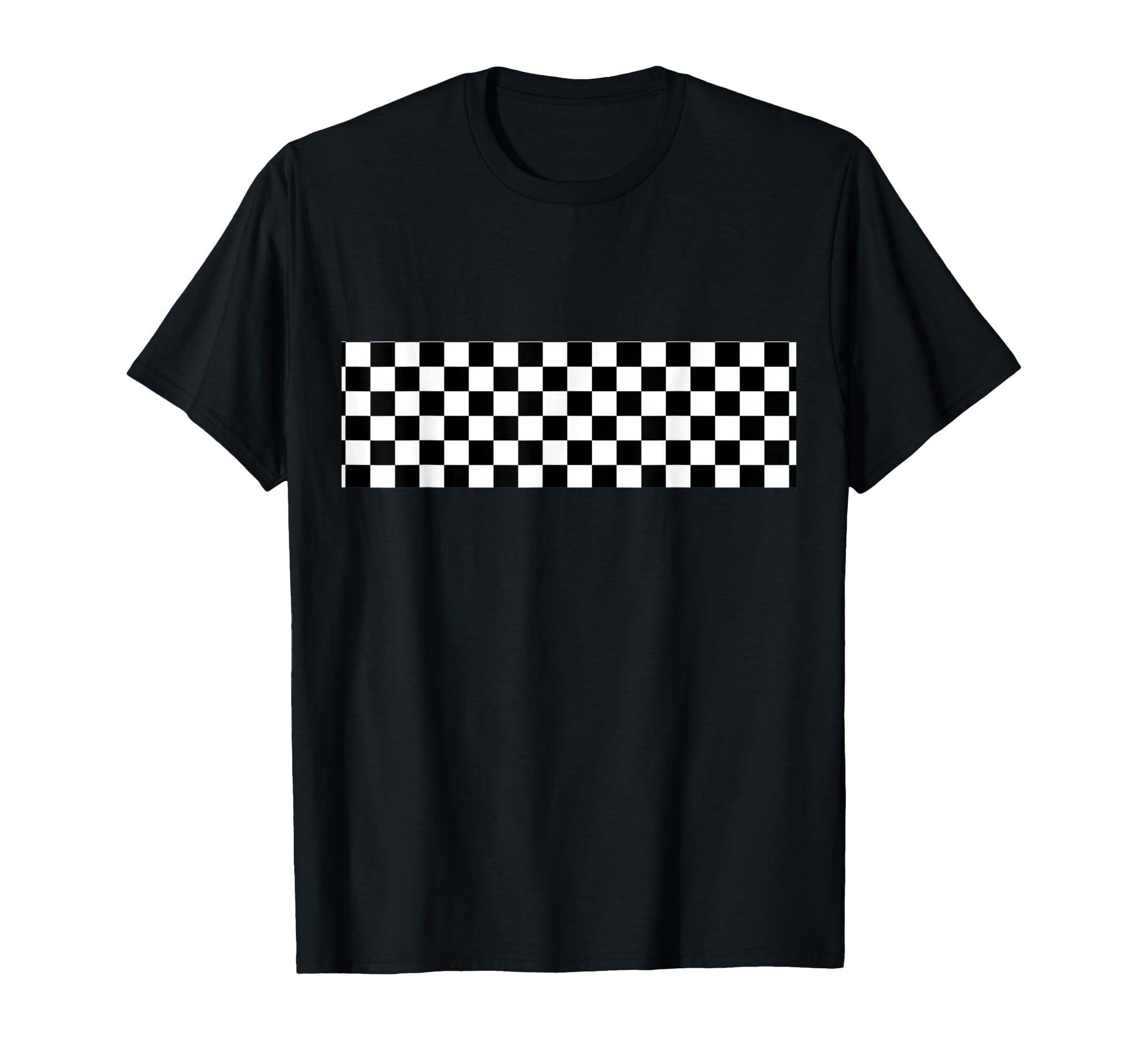 Checkered Checker Black White Teen T-Shirt - Novelty Apparel for Adults - T-Shirt, Sweatshirt, Hoodie