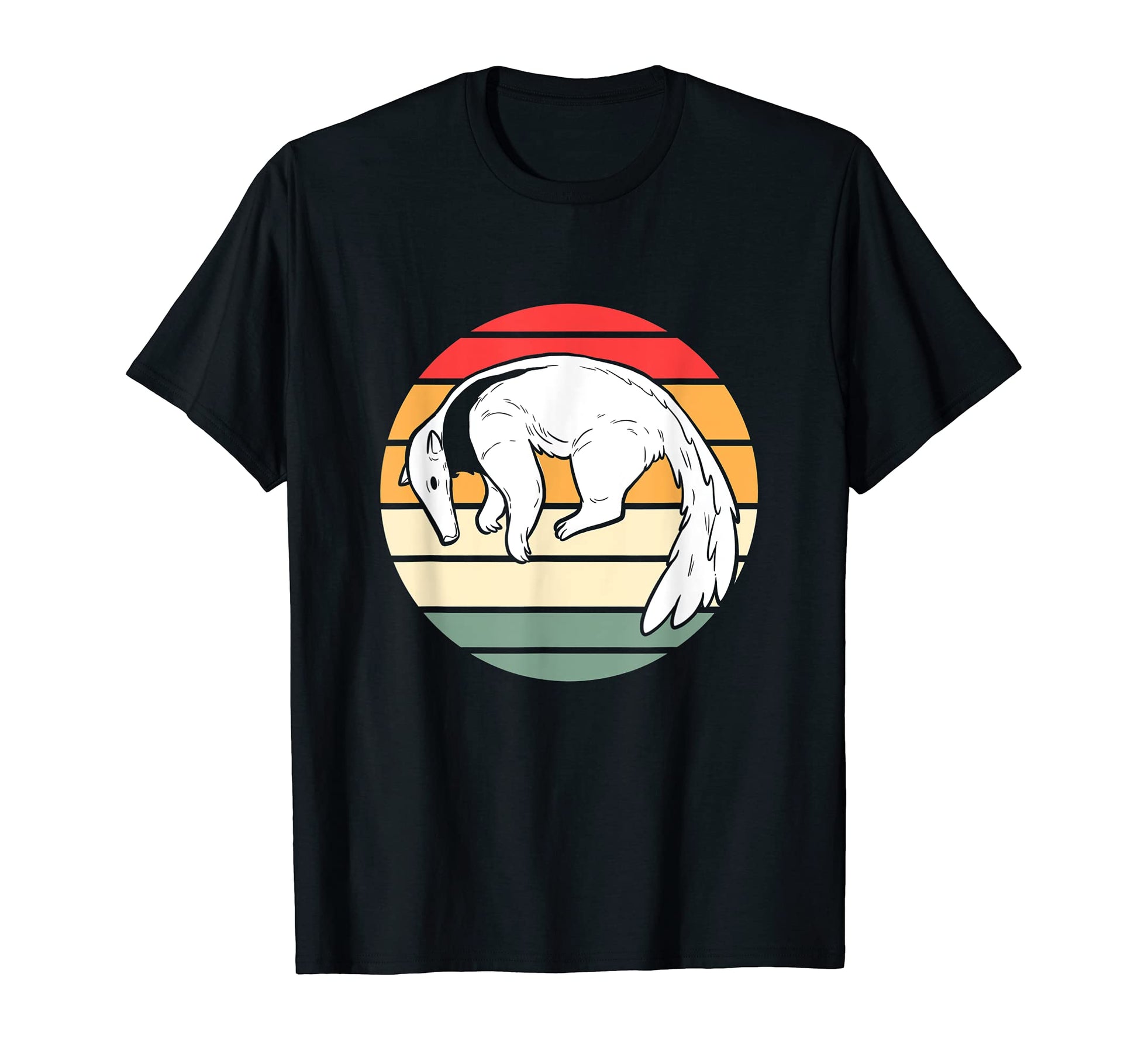 Colorful Striped Giant Anteater T-Shirt - Aesthetic Graphic Unisex - T-Shirt, Sweatshirt, Hoodie