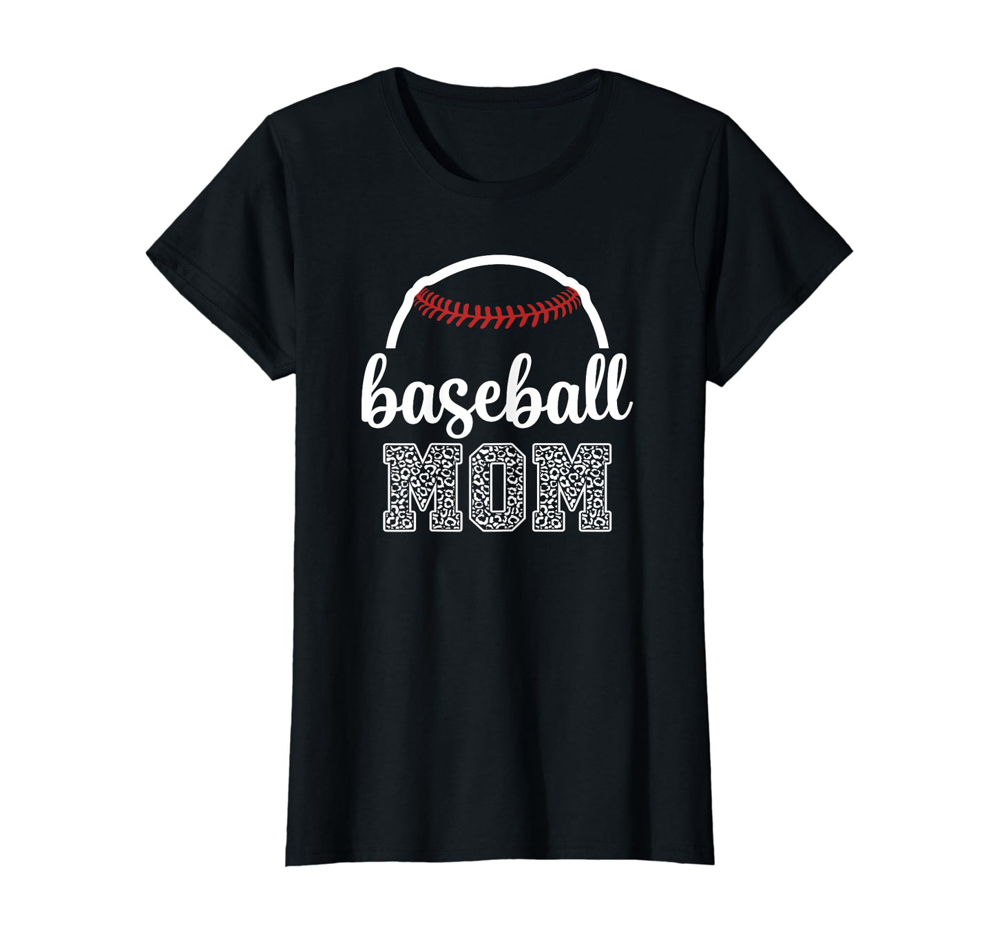 Baseball Mom Leopard Baseball Game Day Gift T-Shirt - Graphic Print Unisex - T-Shirt, Sweatshirt, Hoodie