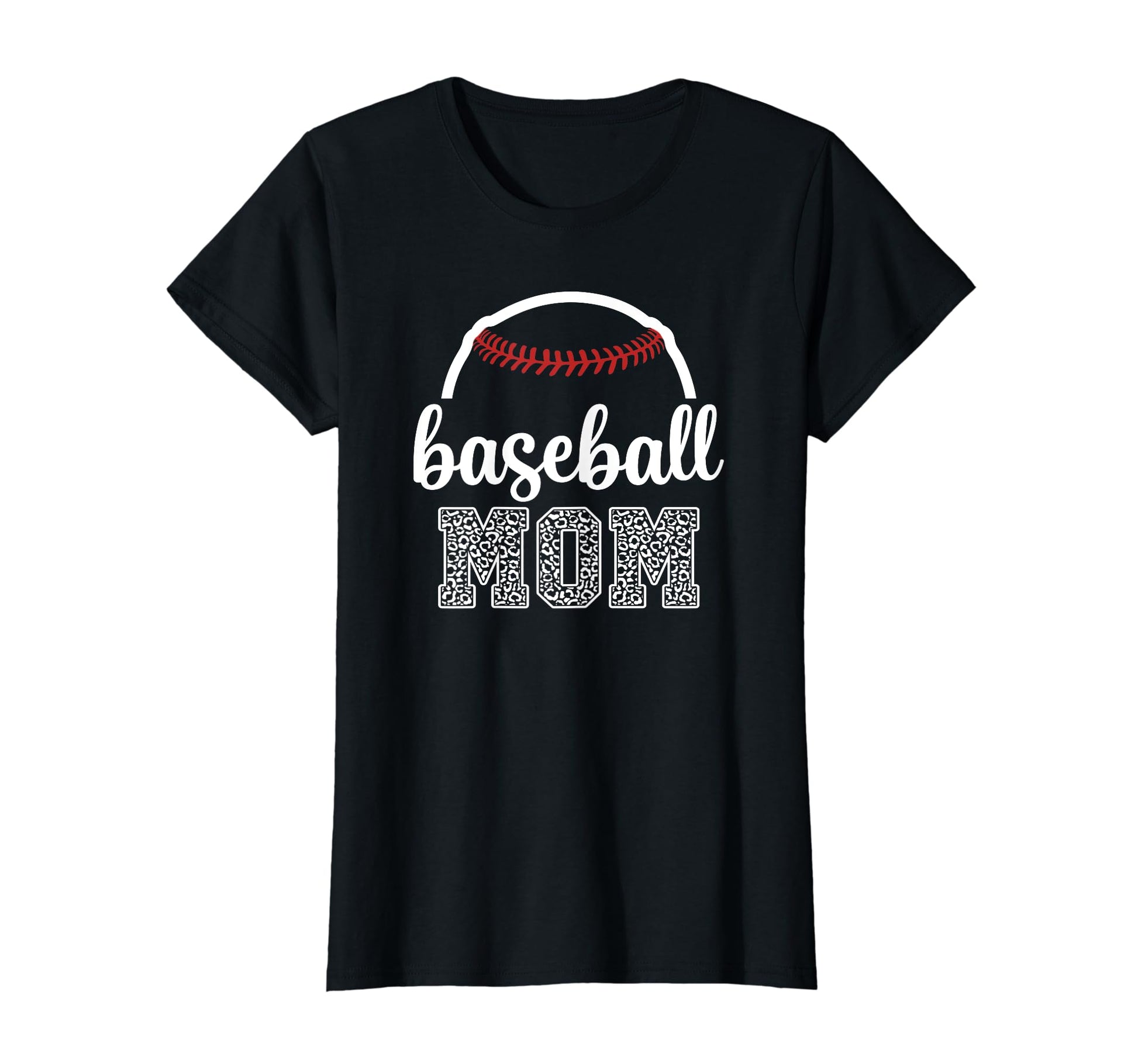 Baseball Mom Leopard Baseball Game Day Gift T-Shirt - Graphic Print Unisex - T-Shirt, Sweatshirt, Hoodie