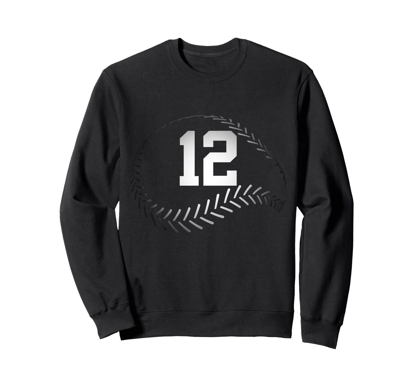 Number 12 Years Baseball 12Th Sweatshirt - Casual Everyday Wear Men Women - T-Shirt, Sweatshirt, Hoodie