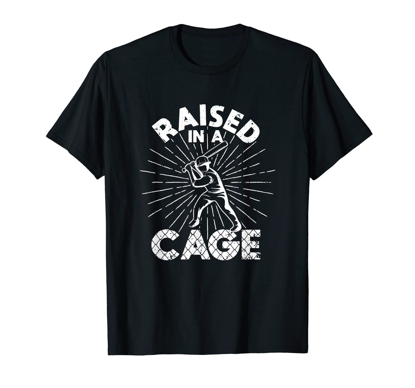 Raised Cage Baseball Training Homerun T-Shirt - Graphic Print for Adults - T-Shirt, Sweatshirt, Hoodie