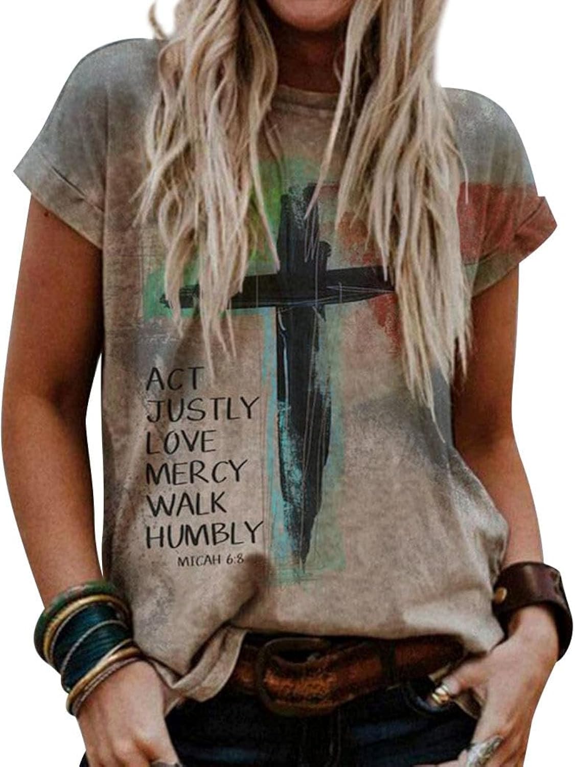 Christian Graphic for Women Vintage Cross Faith Print - Adult & Kids T-Shirts, Sweatshirts & Hoodies apparel design preview 1