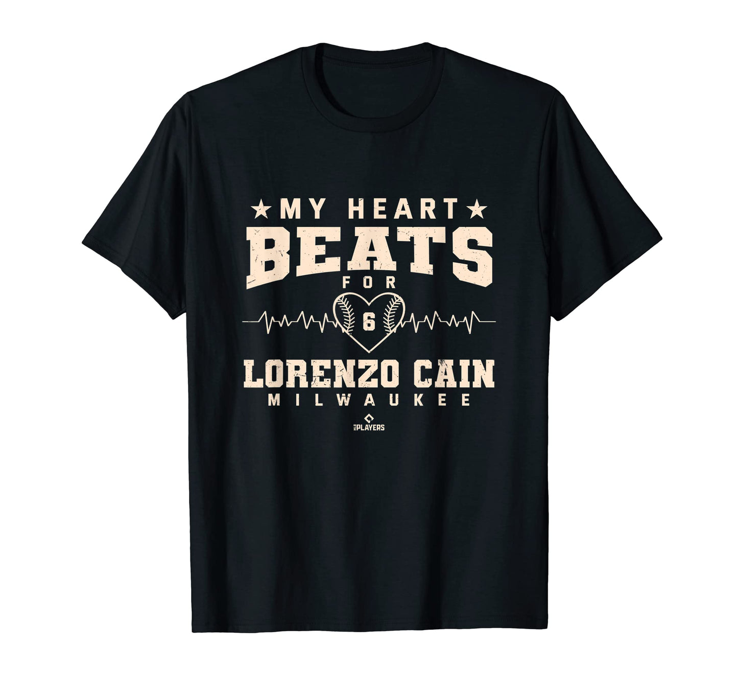 My Heart Beats Lorenzo Cain Baseball T-Shirt - Custom Art Print for Adults - T-Shirt, Sweatshirt, Hoodie