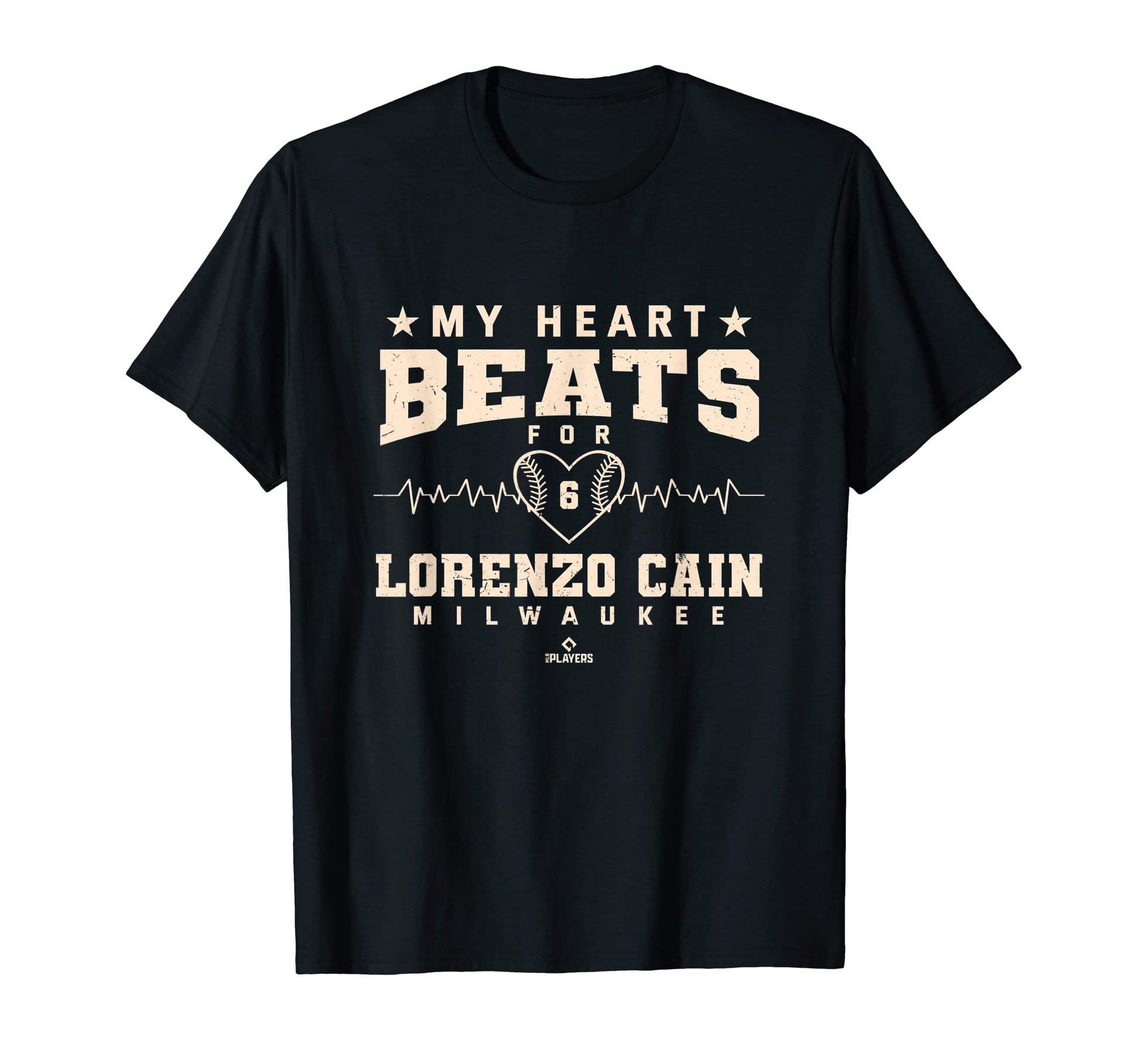 My Heart Beats Lorenzo Cain Baseball T-Shirt - Custom Art Print for Adults - T-Shirt, Sweatshirt, Hoodie