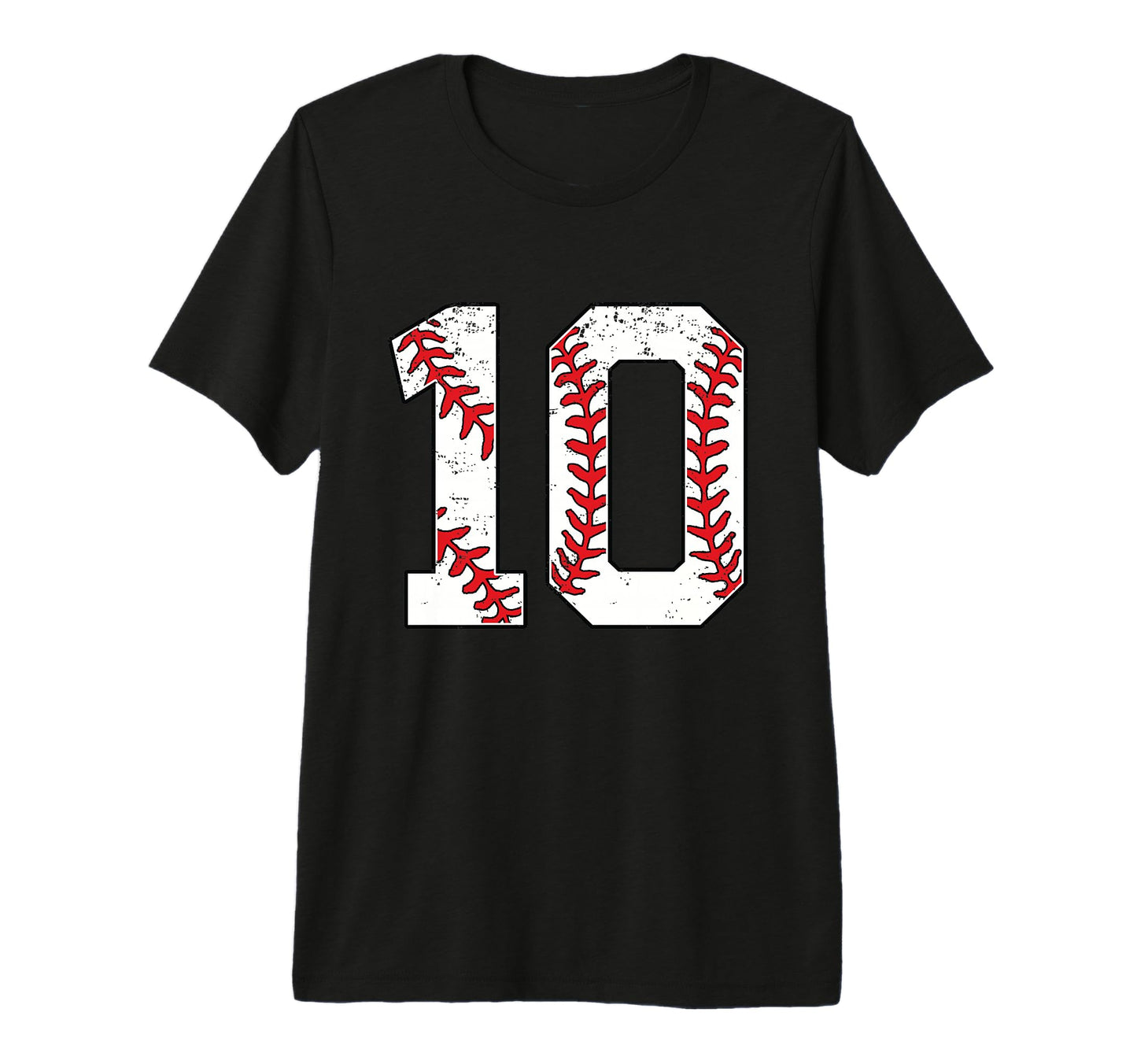 Number 10 Baseball 10 Jersey Number T-Shirt - Unique Graphic Men Women - T-Shirt, Sweatshirt, Hoodie