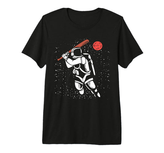 Astronaut Home Run Pitcher Tri Blend T-Shirt - Custom Art Print Men Women - T-Shirt, Sweatshirt, Hoodie