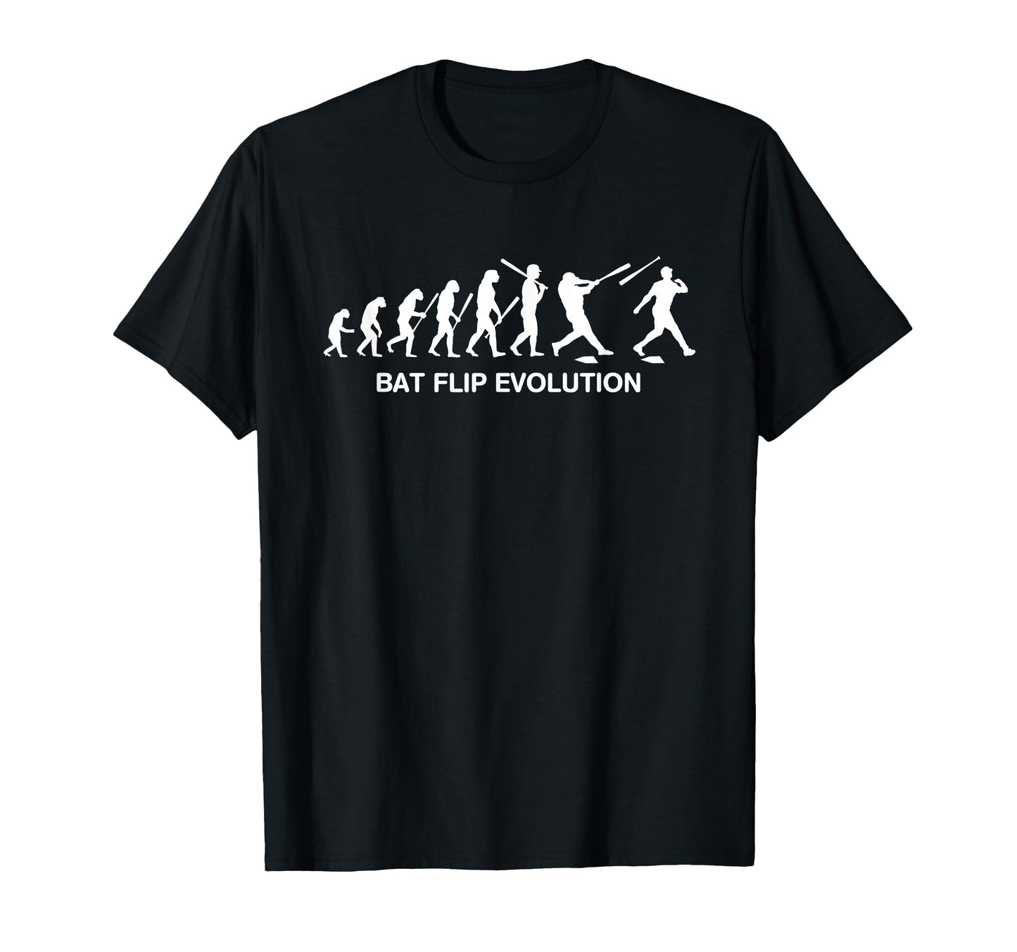 Funny Baseball Softball Evolution Bat Flip T-Shirt - Unique Graphic Unisex - T-Shirt, Sweatshirt, Hoodie