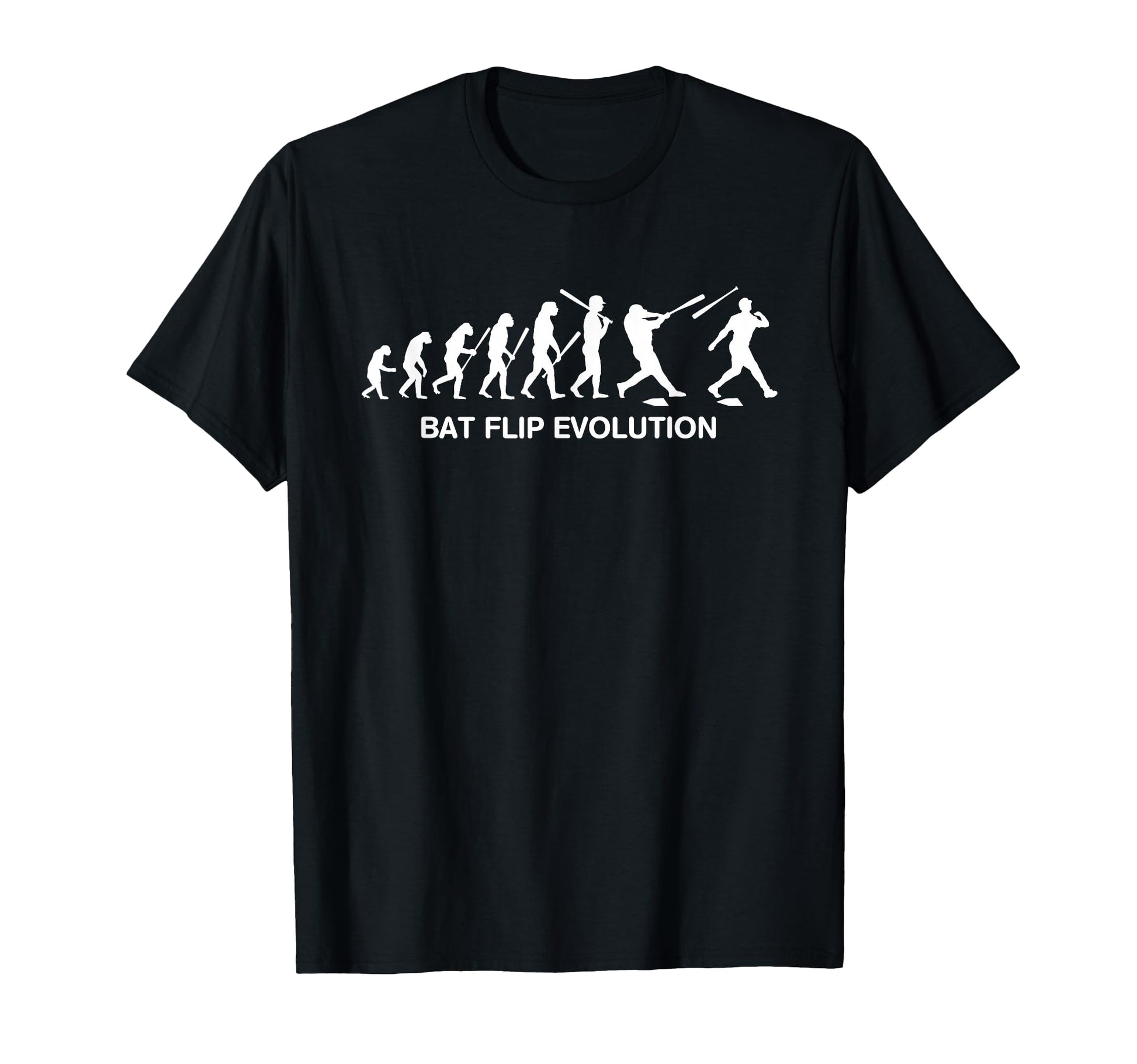 Funny Baseball Softball Evolution Bat Flip T-Shirt - Unique Graphic Unisex - T-Shirt, Sweatshirt, Hoodie