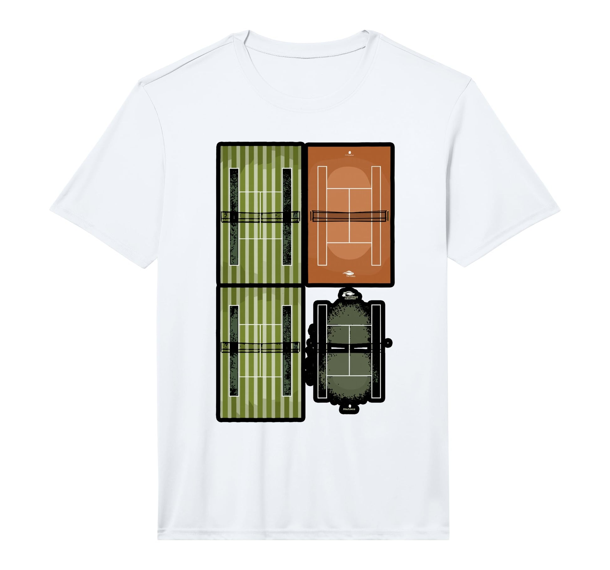 Mens Grand Slam City Tennis Court T-Shirt - Minimalist Print for Adults - T-Shirt, Sweatshirt, Hoodie