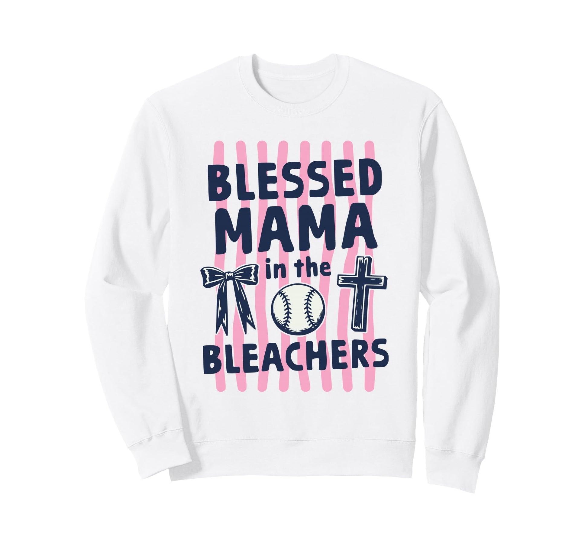 Christian Blessed Mama Bleachers Sweatshirt - Minimalist Print Men Women - T-Shirt, Sweatshirt, Hoodie