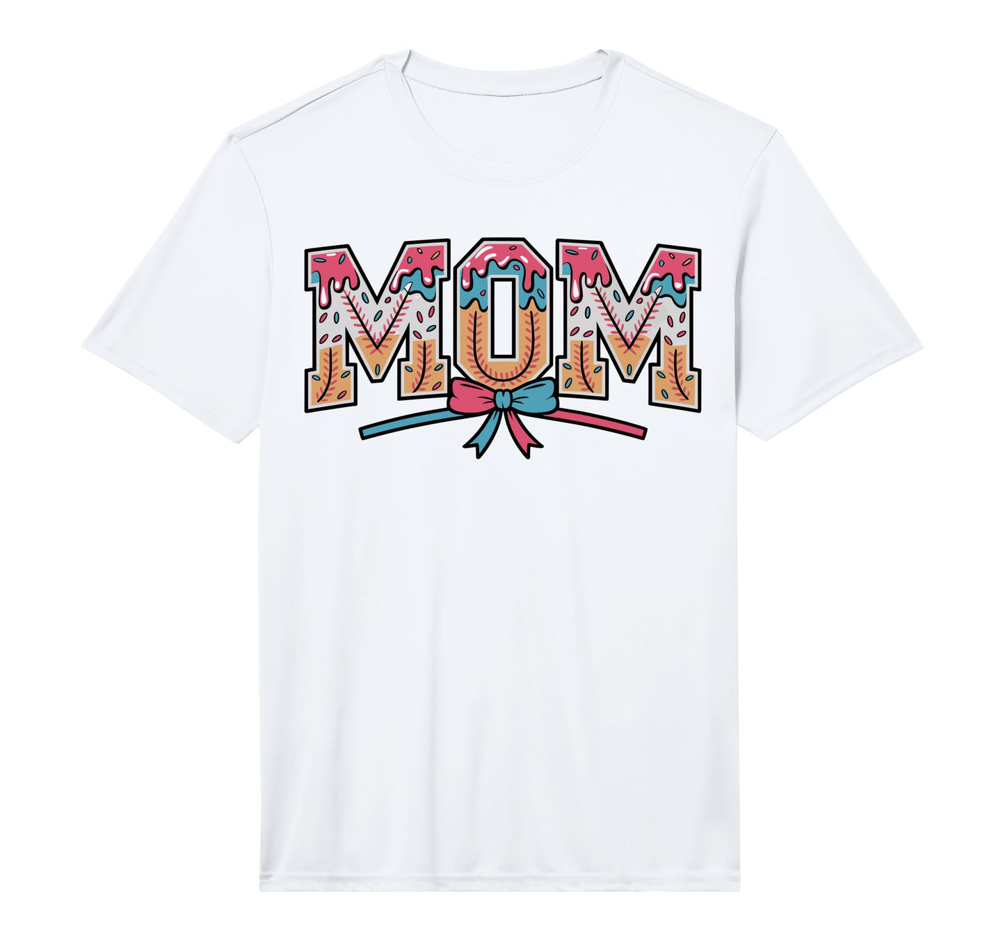 Mens Baseball Mom Coquette Bow Mommy T-Shirt - Casual Everyday Wear Unisex - T-Shirt, Sweatshirt, Hoodie