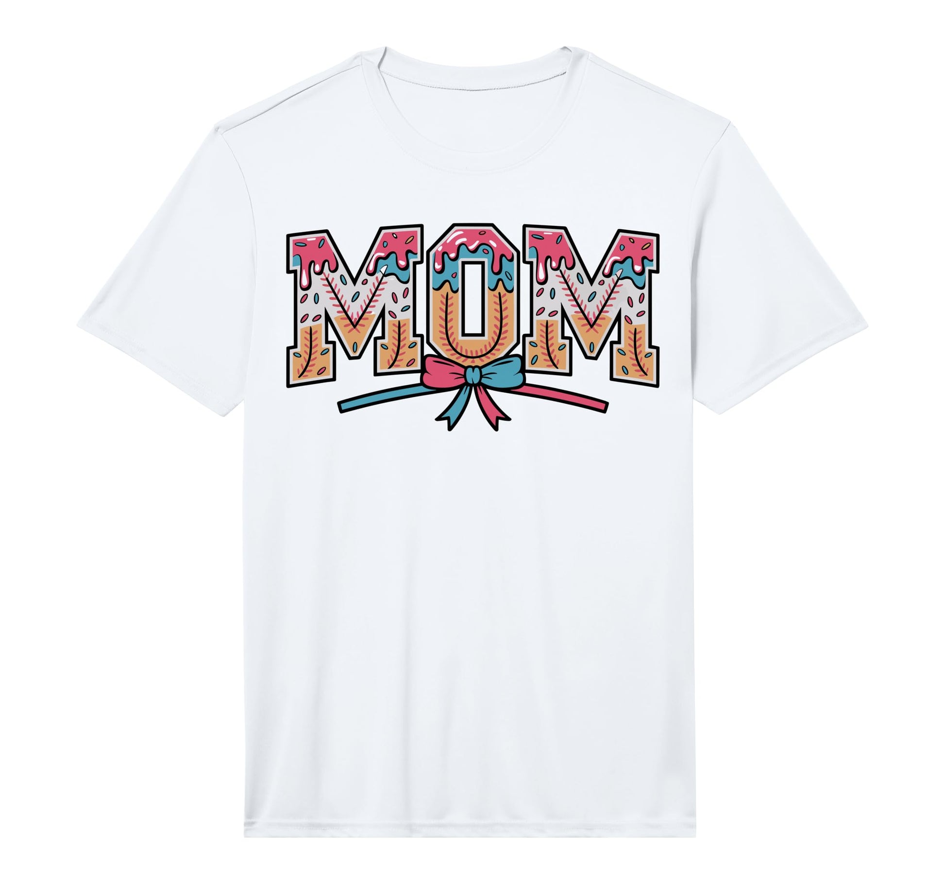 Mens Baseball Mom Coquette Bow Mommy T-Shirt - Casual Everyday Wear Unisex - T-Shirt, Sweatshirt, Hoodie