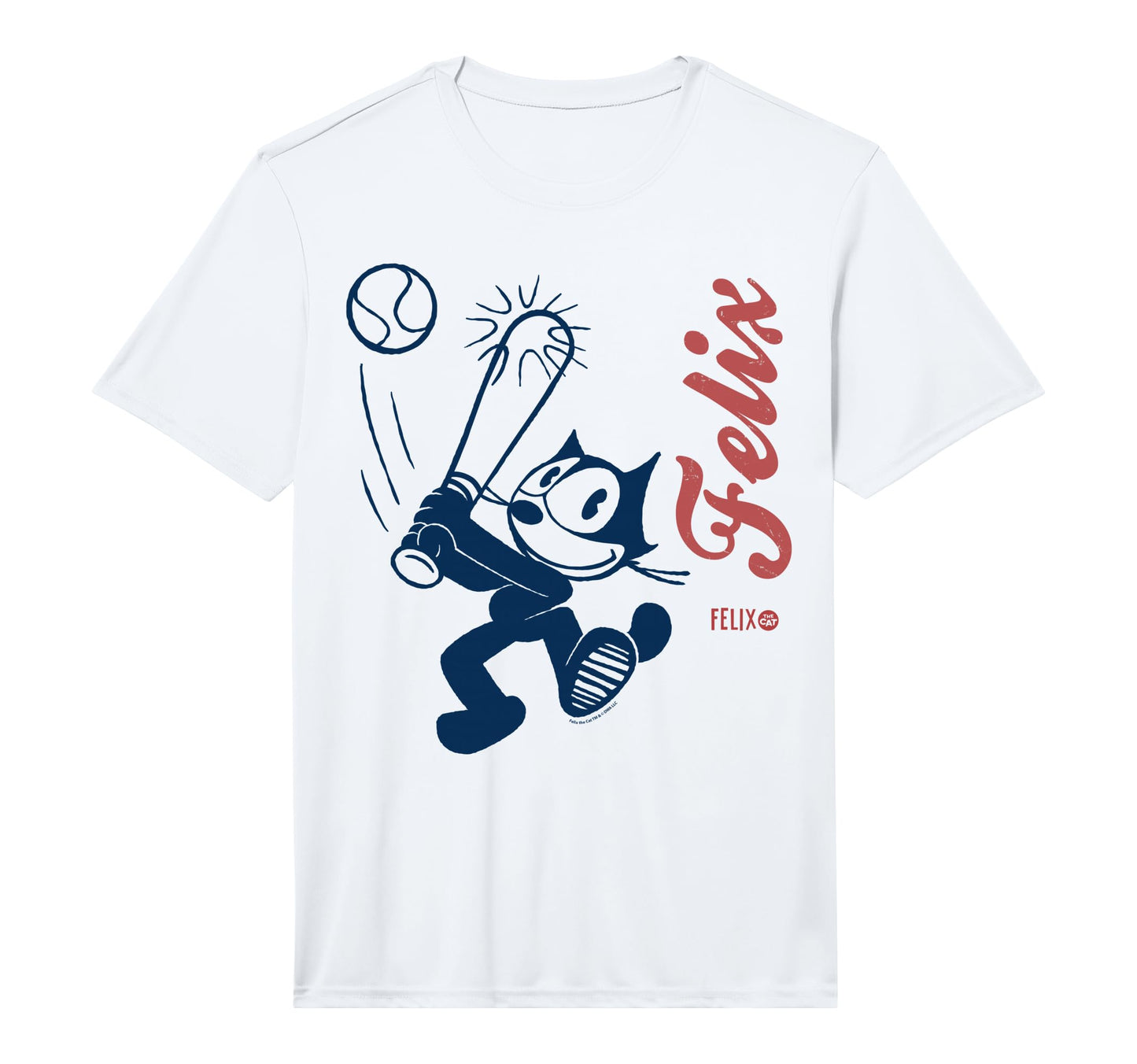 Felix Cat Home Run Baseball Americana T-Shirt - Minimalist Print Unisex - T-Shirt, Sweatshirt, Hoodie