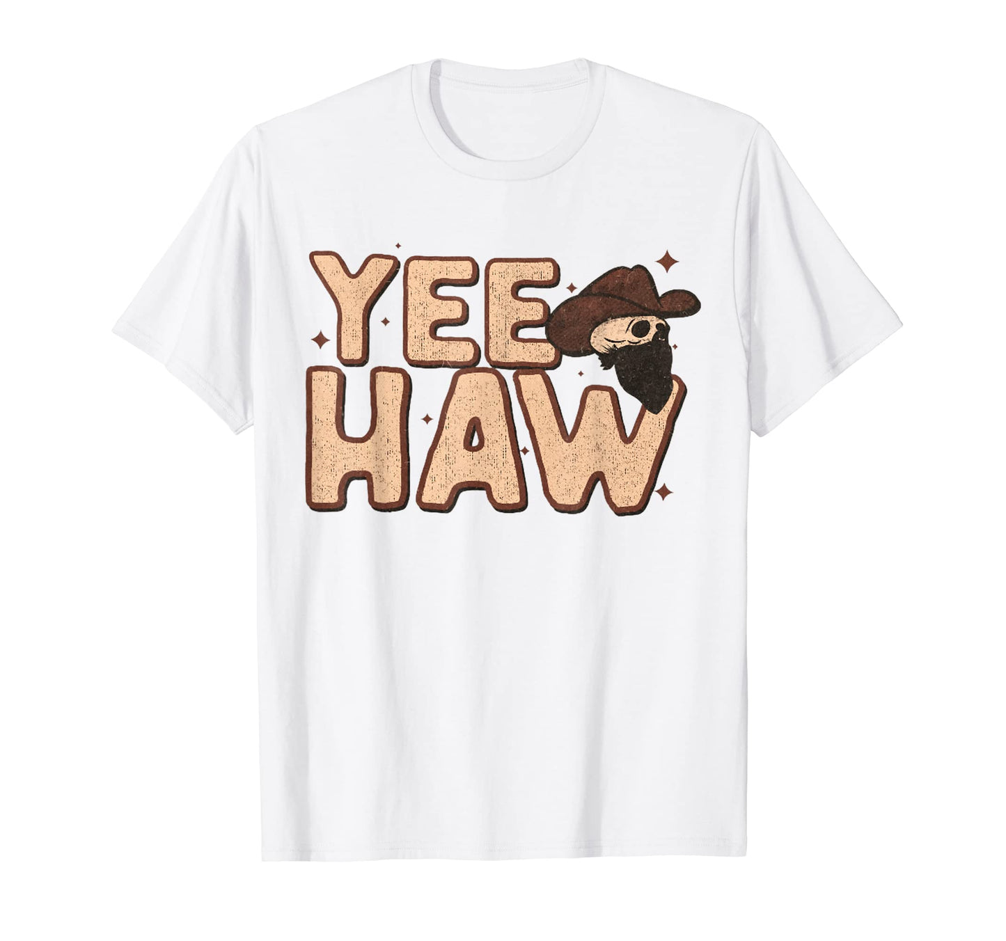 Yeehaw Cowgirl Western Cowhide Cowboy T-Shirt - Minimalist Print Men Women - T-Shirt, Sweatshirt, Hoodie