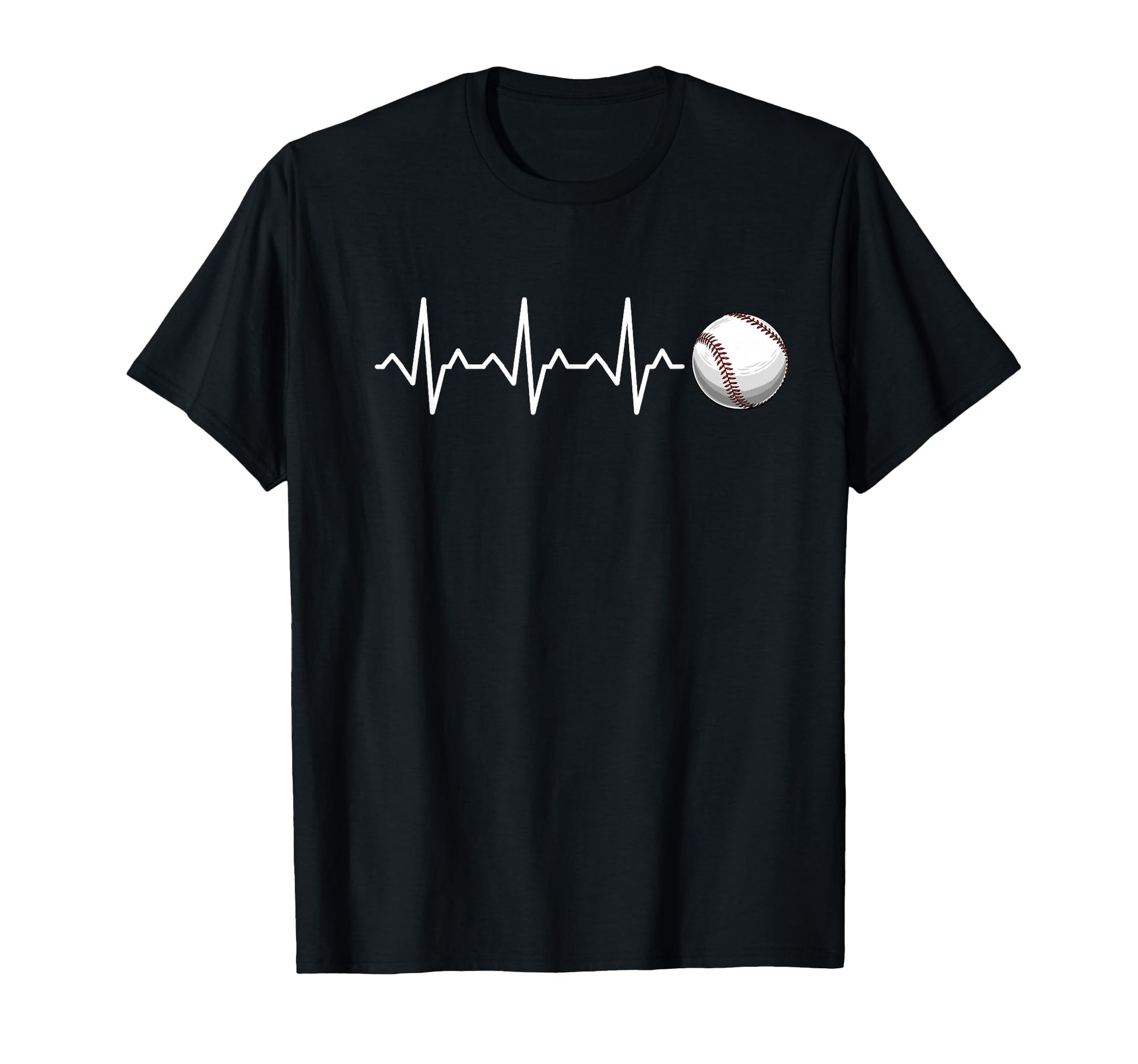 Heartbeat Baseball Gift T-Shirt - Graphic Print for Adults - T-Shirt, Sweatshirt, Hoodie