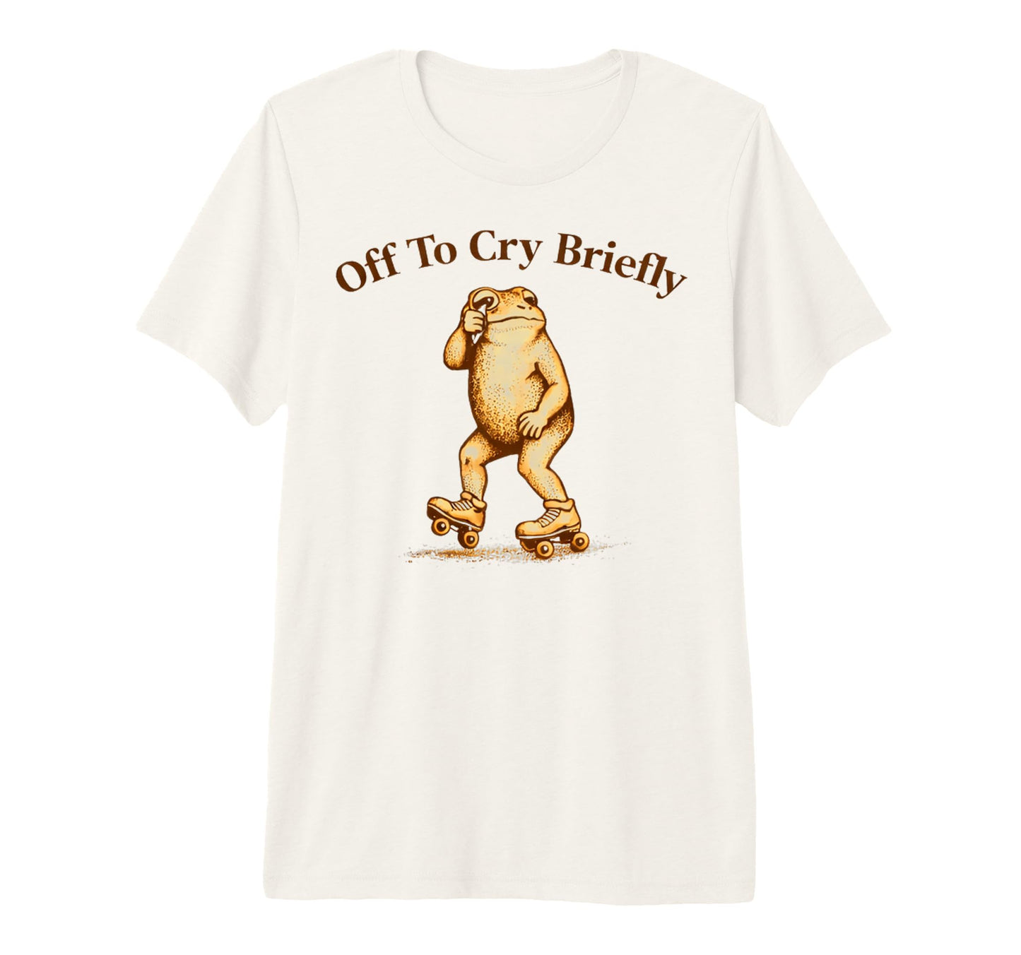 Off To Cry Briefly Funny Frog Meme Tri T-Shirt - Streetwear Style Unisex - T-Shirt, Sweatshirt, Hoodie