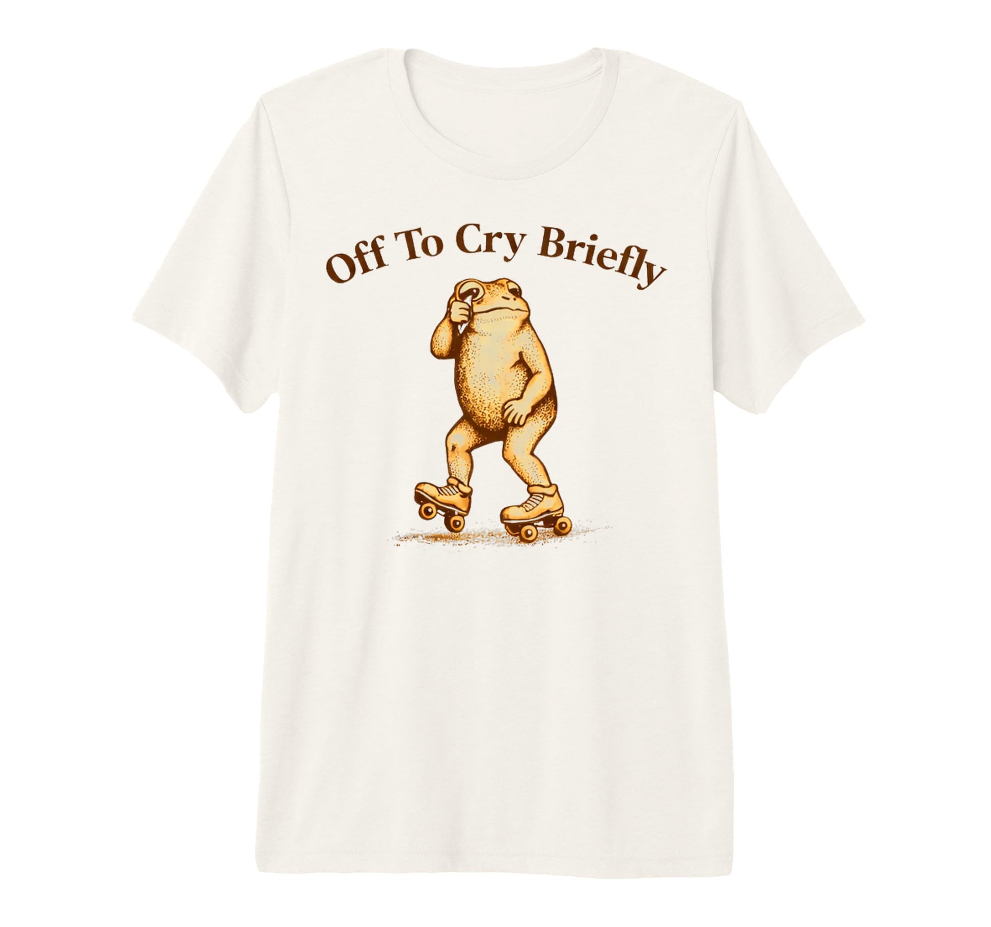 Off To Cry Briefly Funny Frog Meme Tri T-Shirt - Streetwear Style Unisex - T-Shirt, Sweatshirt, Hoodie