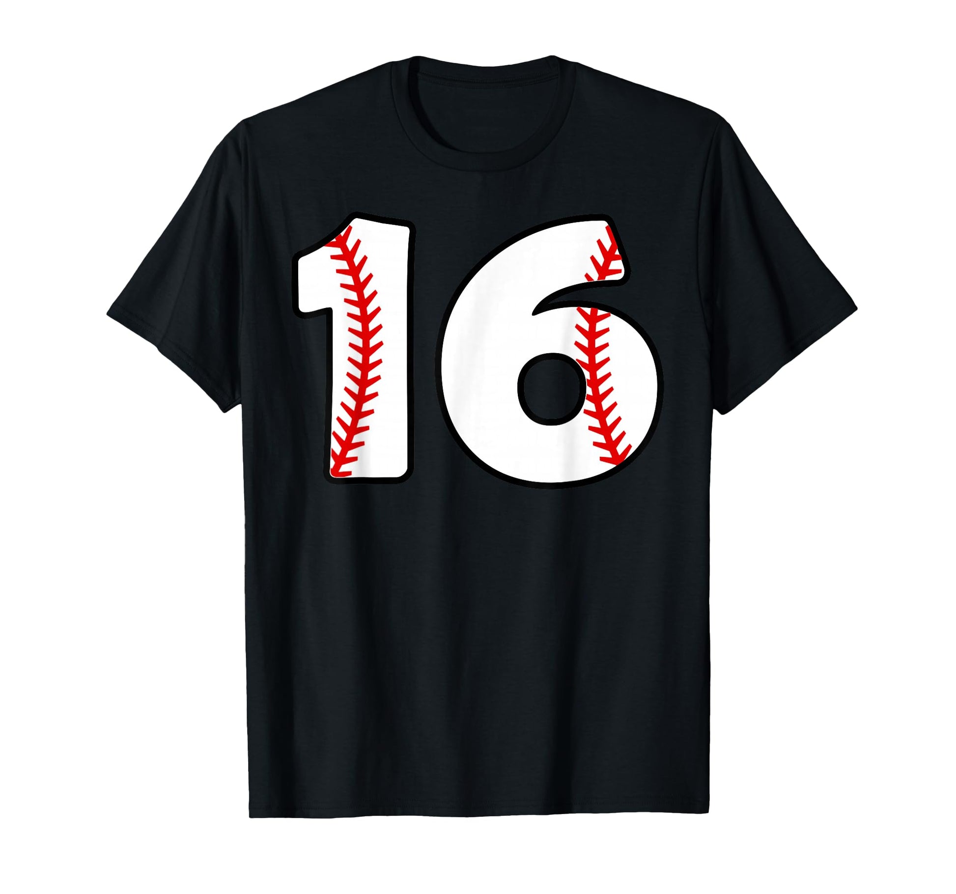 Sixteeth Birthday 16Th Baseball Number T-Shirt - Trendy Graphic Men Women - T-Shirt, Sweatshirt, Hoodie