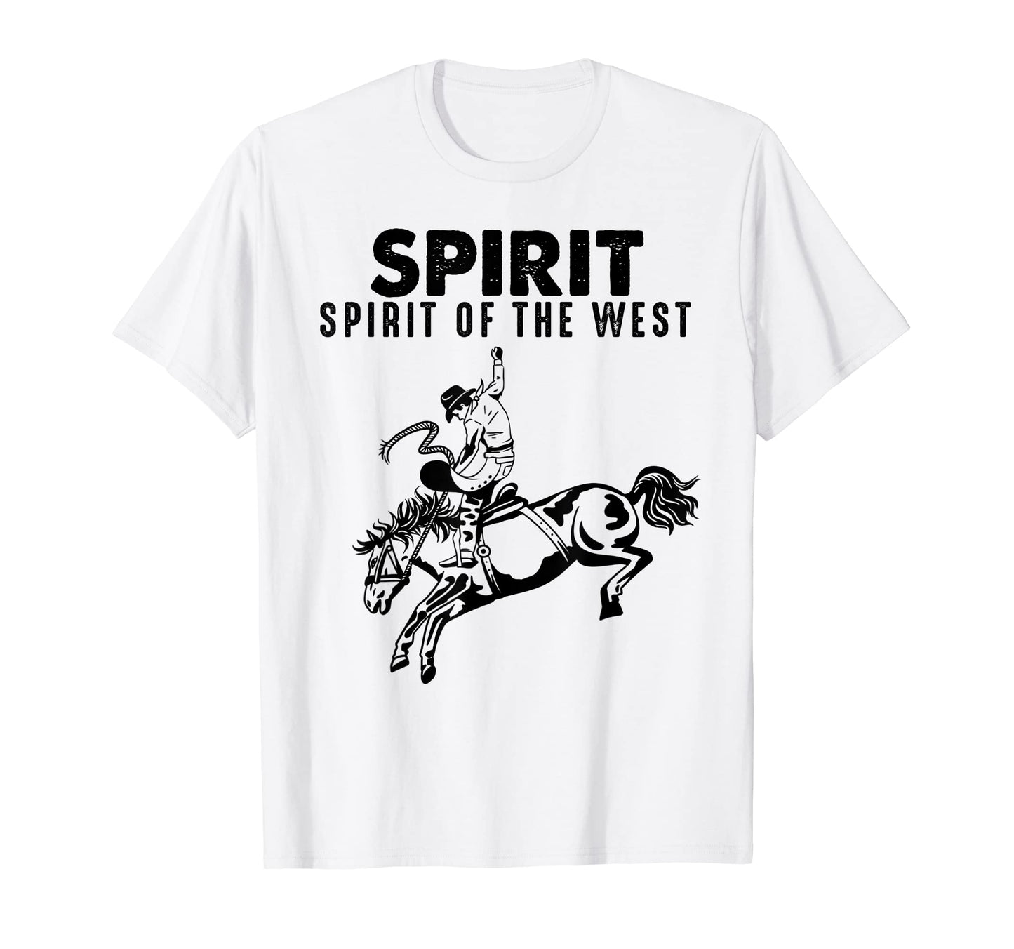 Spirit West Cowboy Riding Horse Rodeo T-Shirt - Casual Everyday Wear Unisex - T-Shirt, Sweatshirt, Hoodie