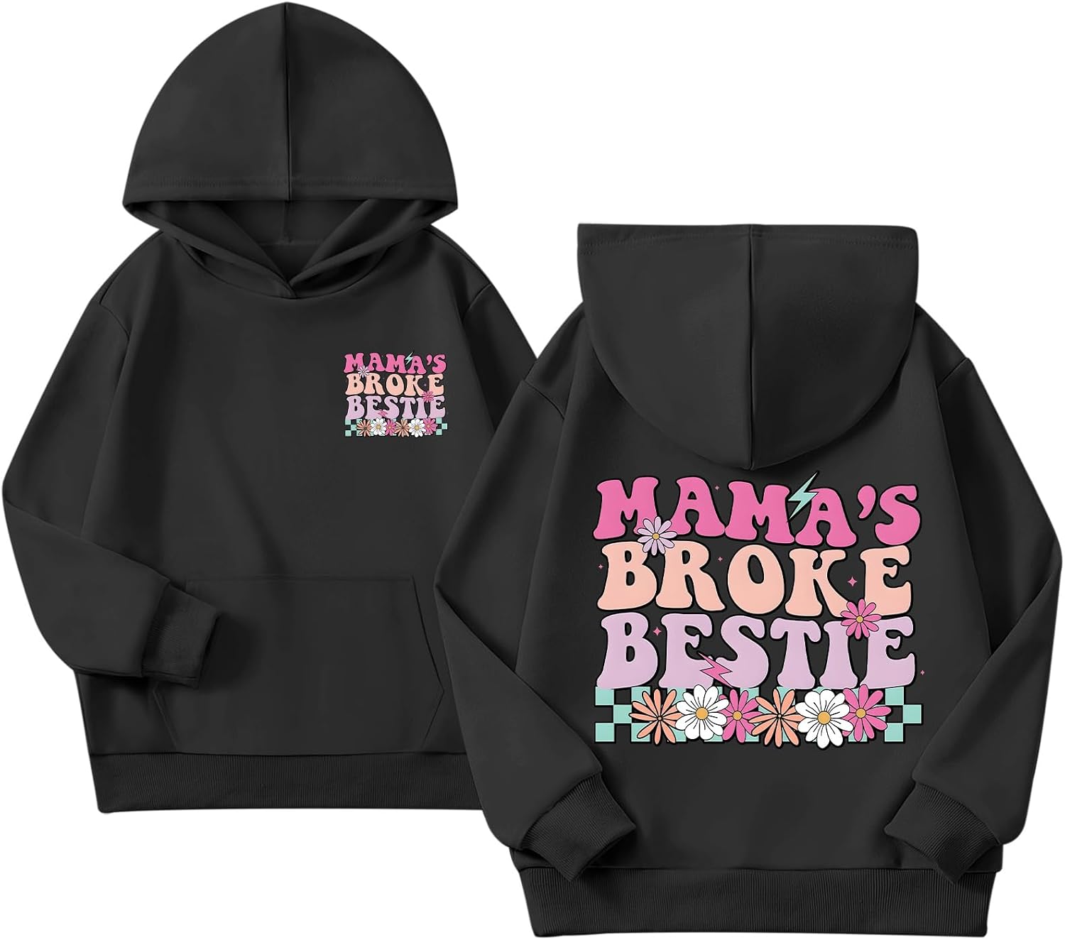 Cute Graphic for Girls Tween Girl Mamas Broke Bestie - Adult & Kids T-Shirts, Sweatshirts & Hoodies apparel design preview 1