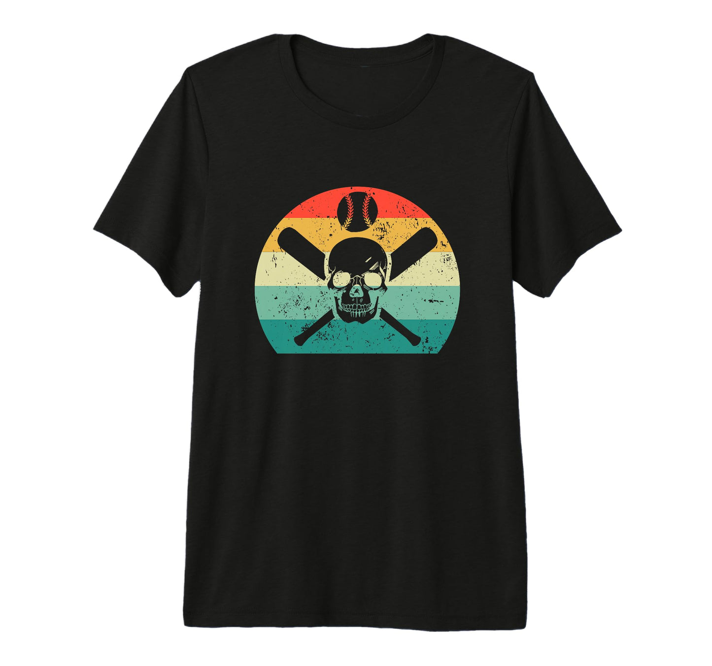 Baseball Skull Sports Player Fan T-Shirt - Casual Everyday Wear Men Women - T-Shirt, Sweatshirt, Hoodie
