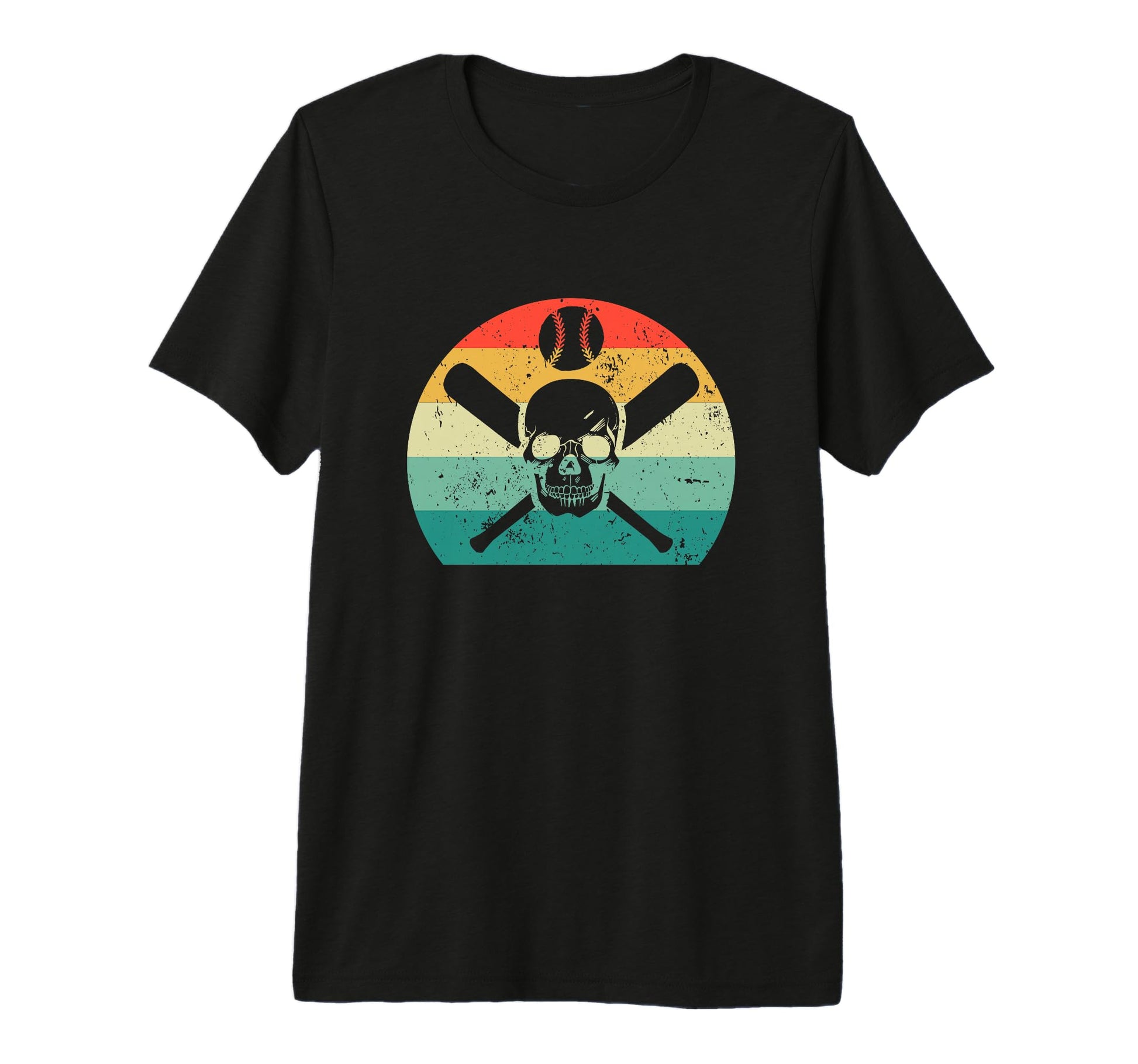 Baseball Skull Sports Player Fan T-Shirt - Casual Everyday Wear Men Women - T-Shirt, Sweatshirt, Hoodie