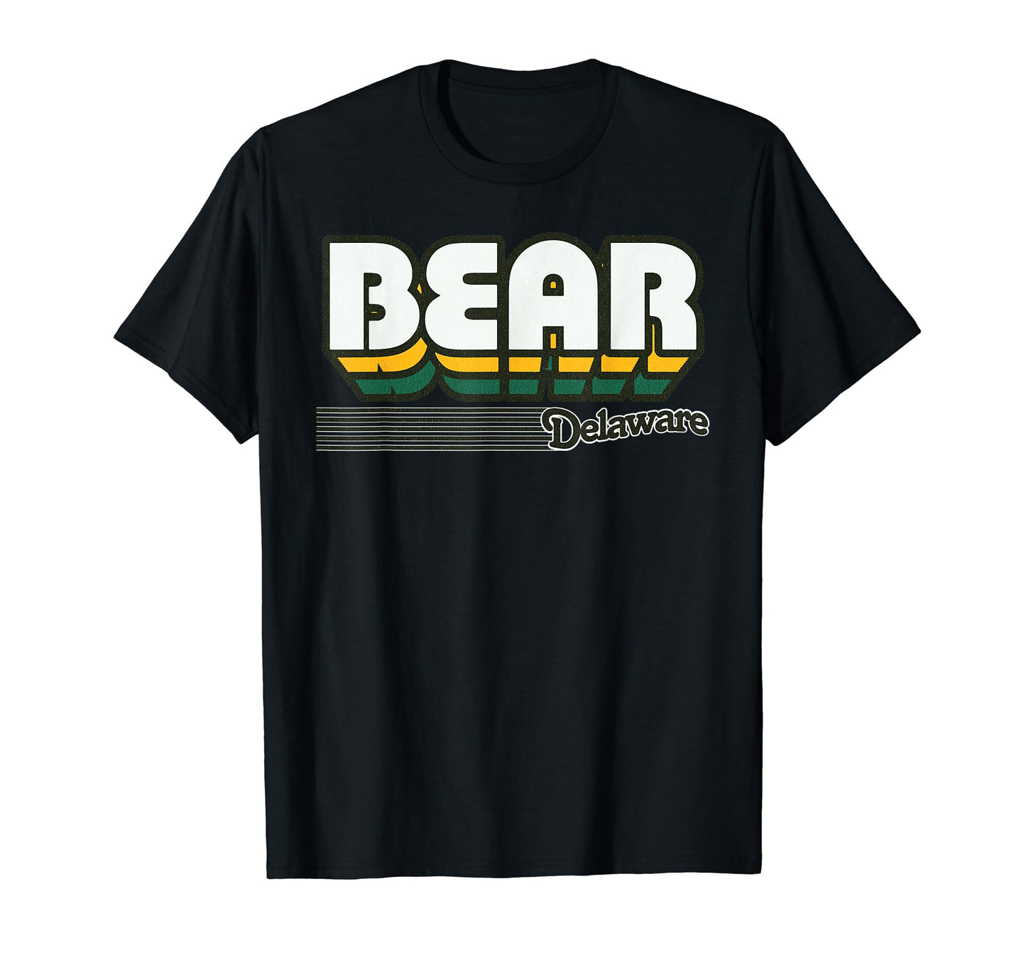 Bear Delaware Stripes T-Shirt - Trendy Graphic Men Women - T-Shirt, Sweatshirt, Hoodie