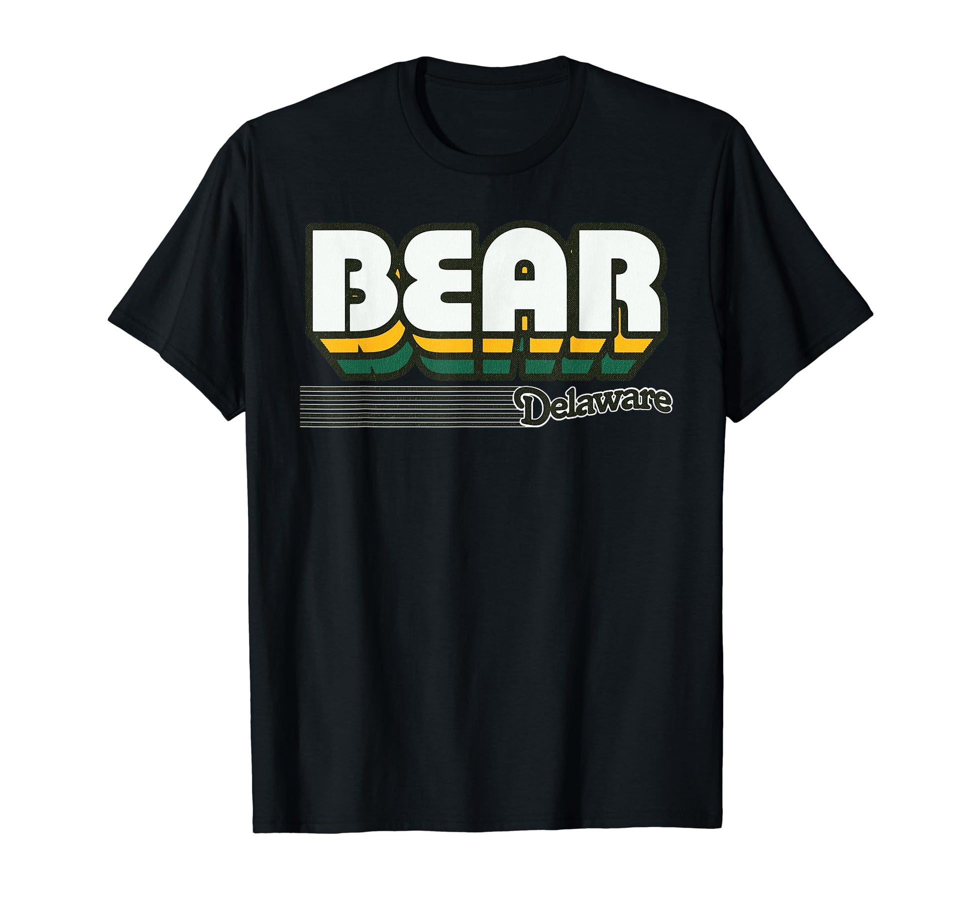 Bear Delaware Stripes T-Shirt - Trendy Graphic Men Women - T-Shirt, Sweatshirt, Hoodie