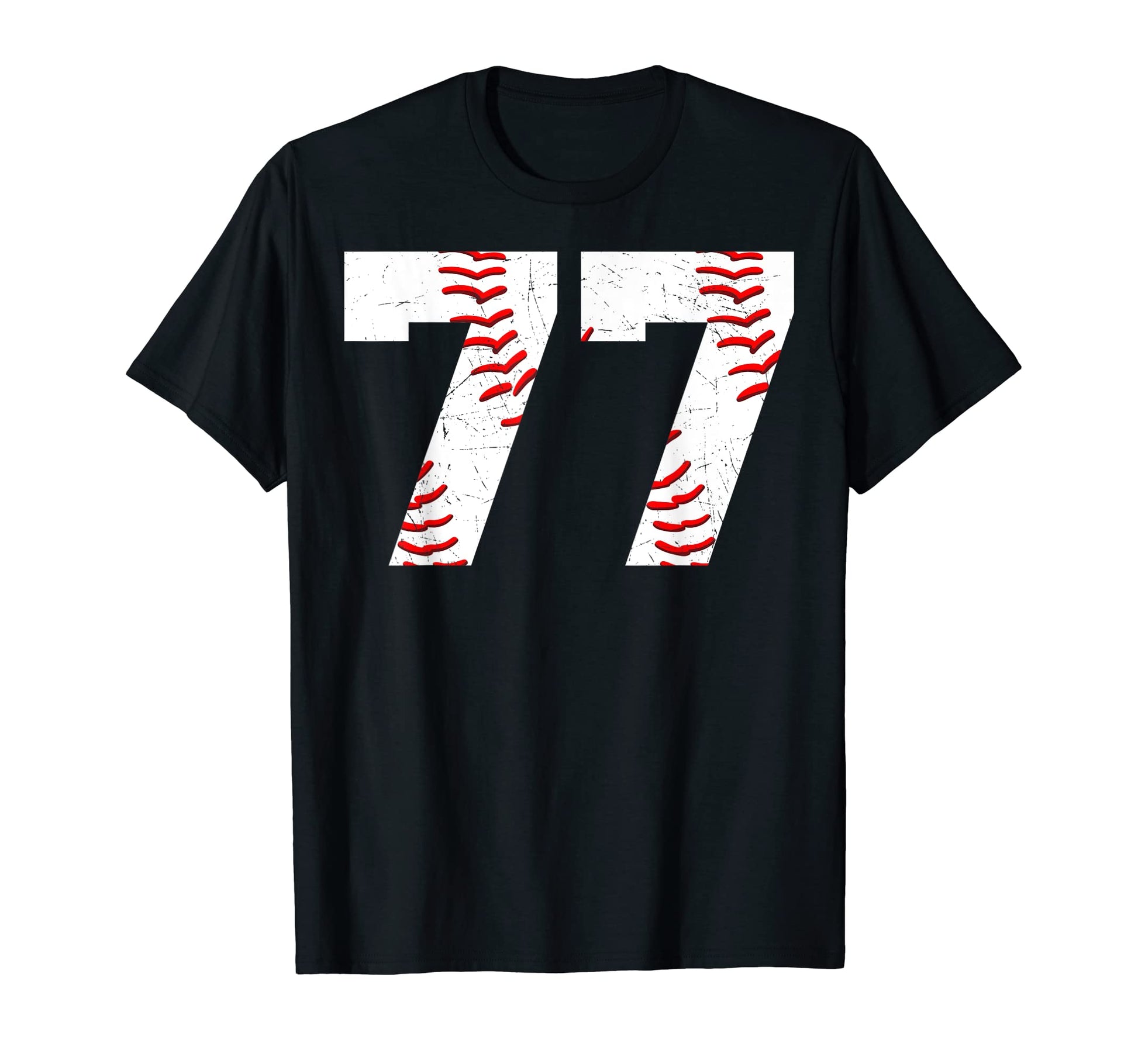 77 Birthday Baseball Theme Bday Party T-Shirt - Unique Graphic for Adults - T-Shirt, Sweatshirt, Hoodie
