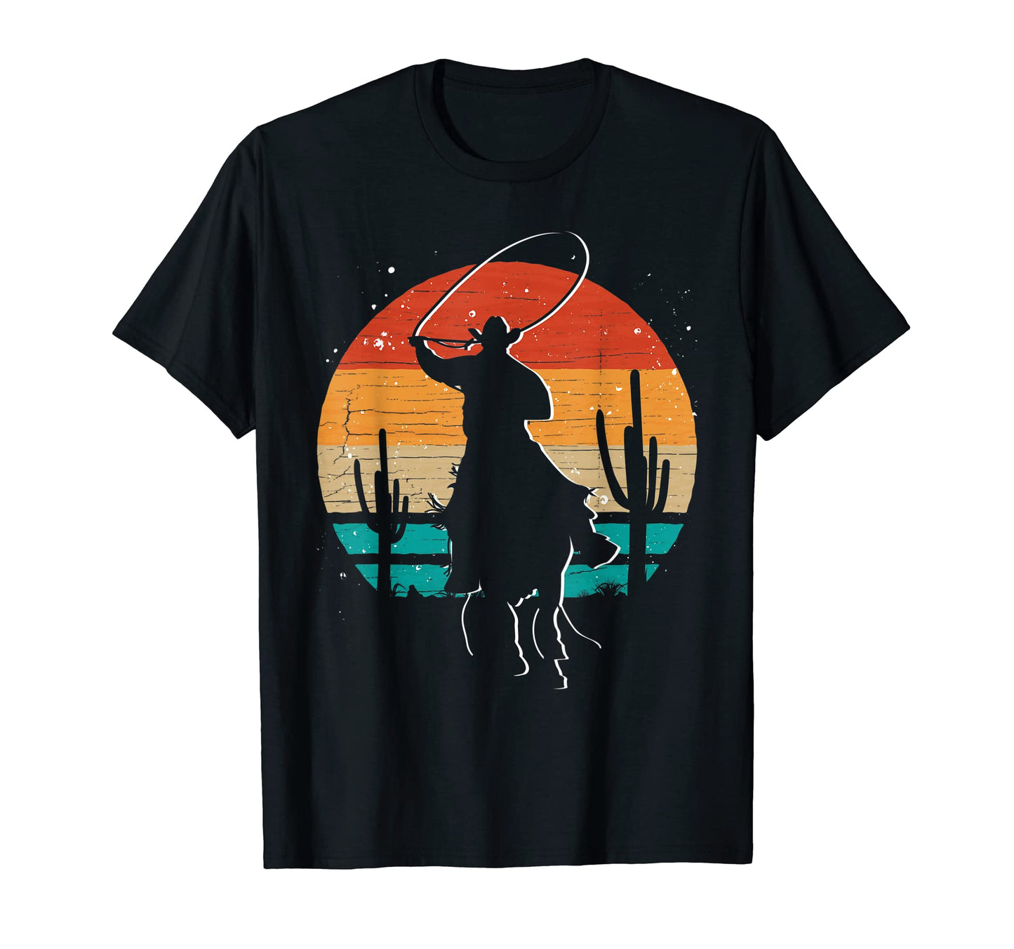 Sunset Western Country Horseback Riding T-Shirt - Graphic Print Unisex - T-Shirt, Sweatshirt, Hoodie
