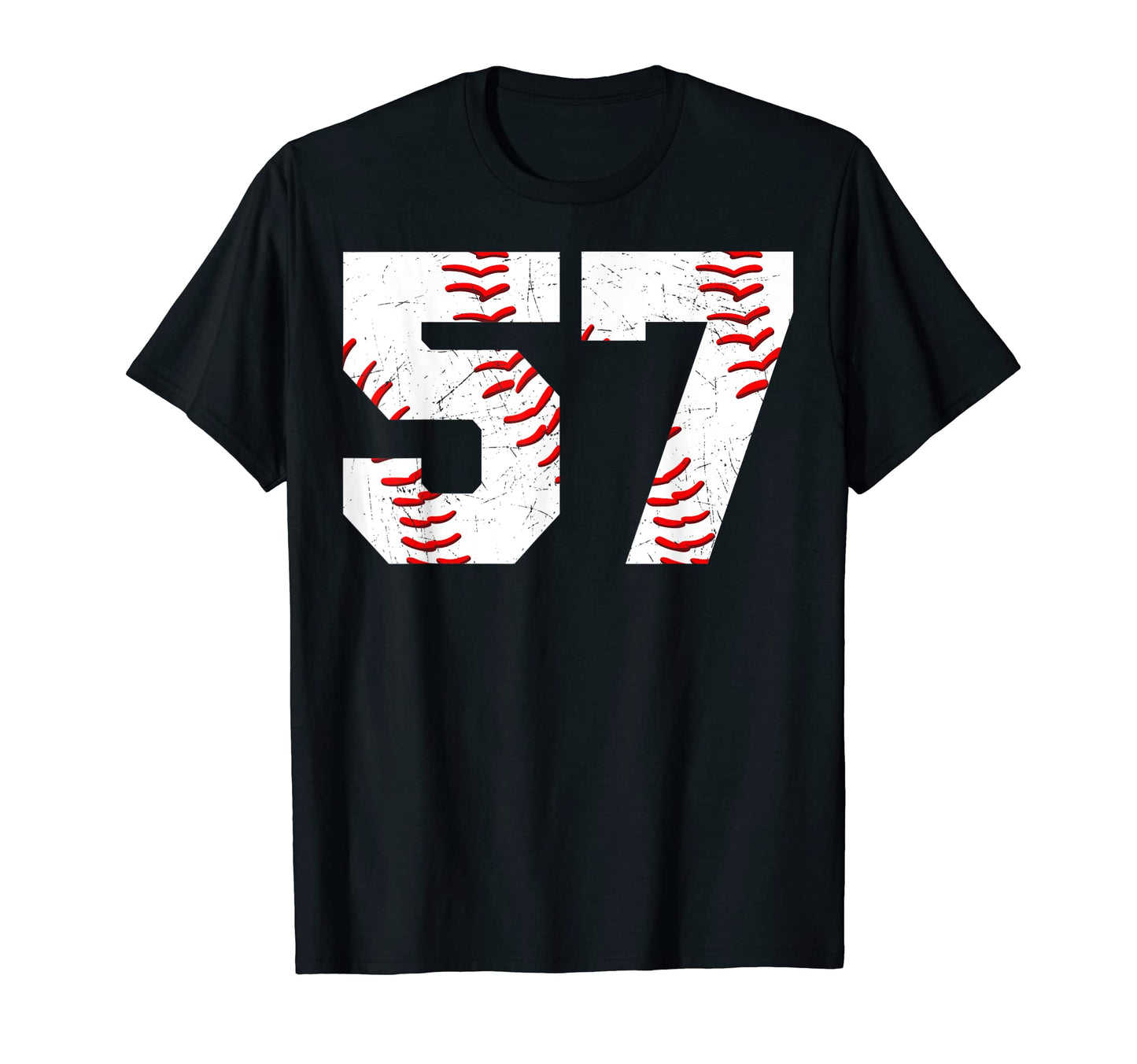 57 Birthday Baseball Theme Bday T-Shirt - Fun Novelty Design Men Women - T-Shirt, Sweatshirt, Hoodie