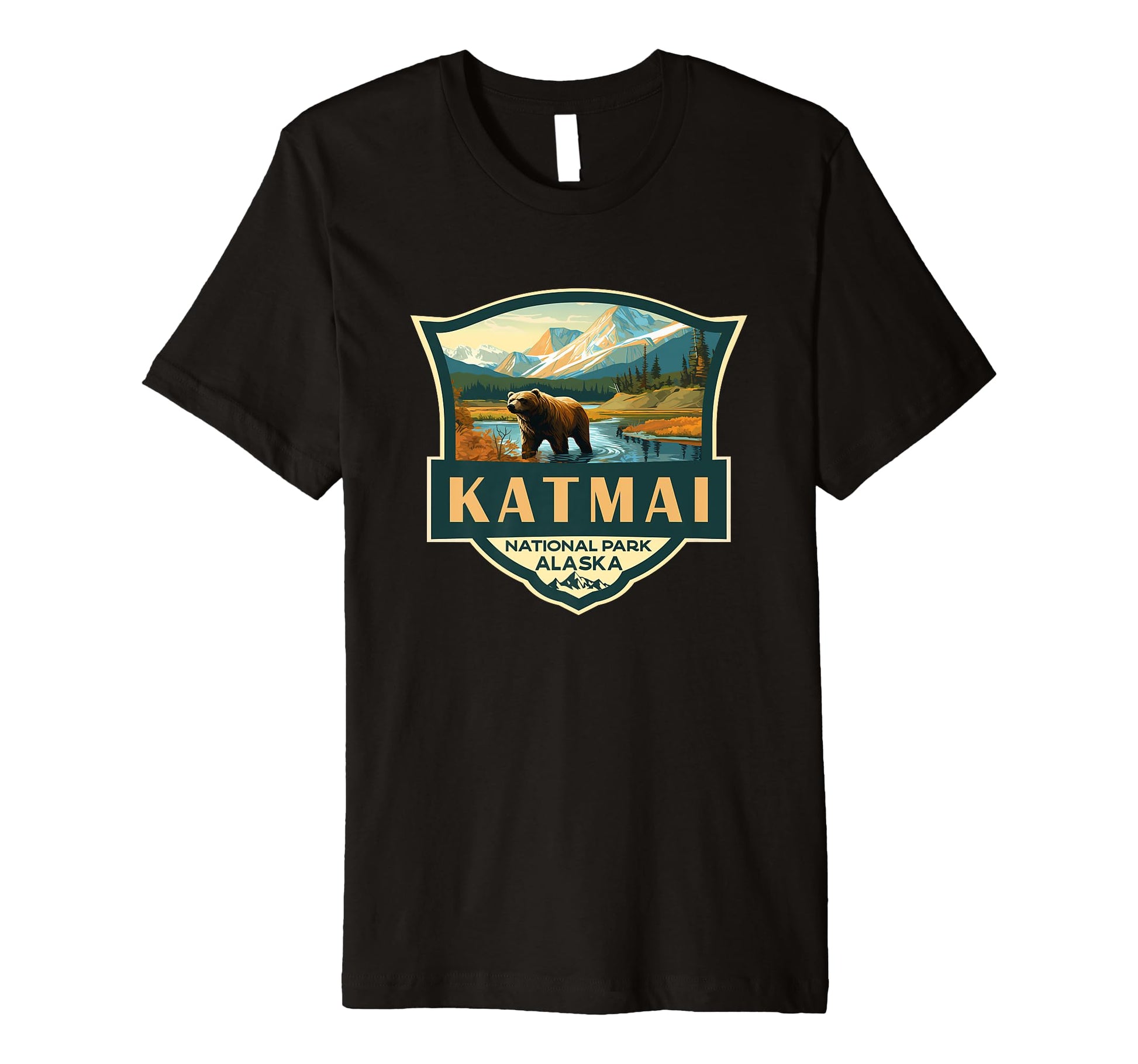 Katmai National Park Bear T-Shirt - Aesthetic Graphic Men Women - T-Shirt, Sweatshirt, Hoodie