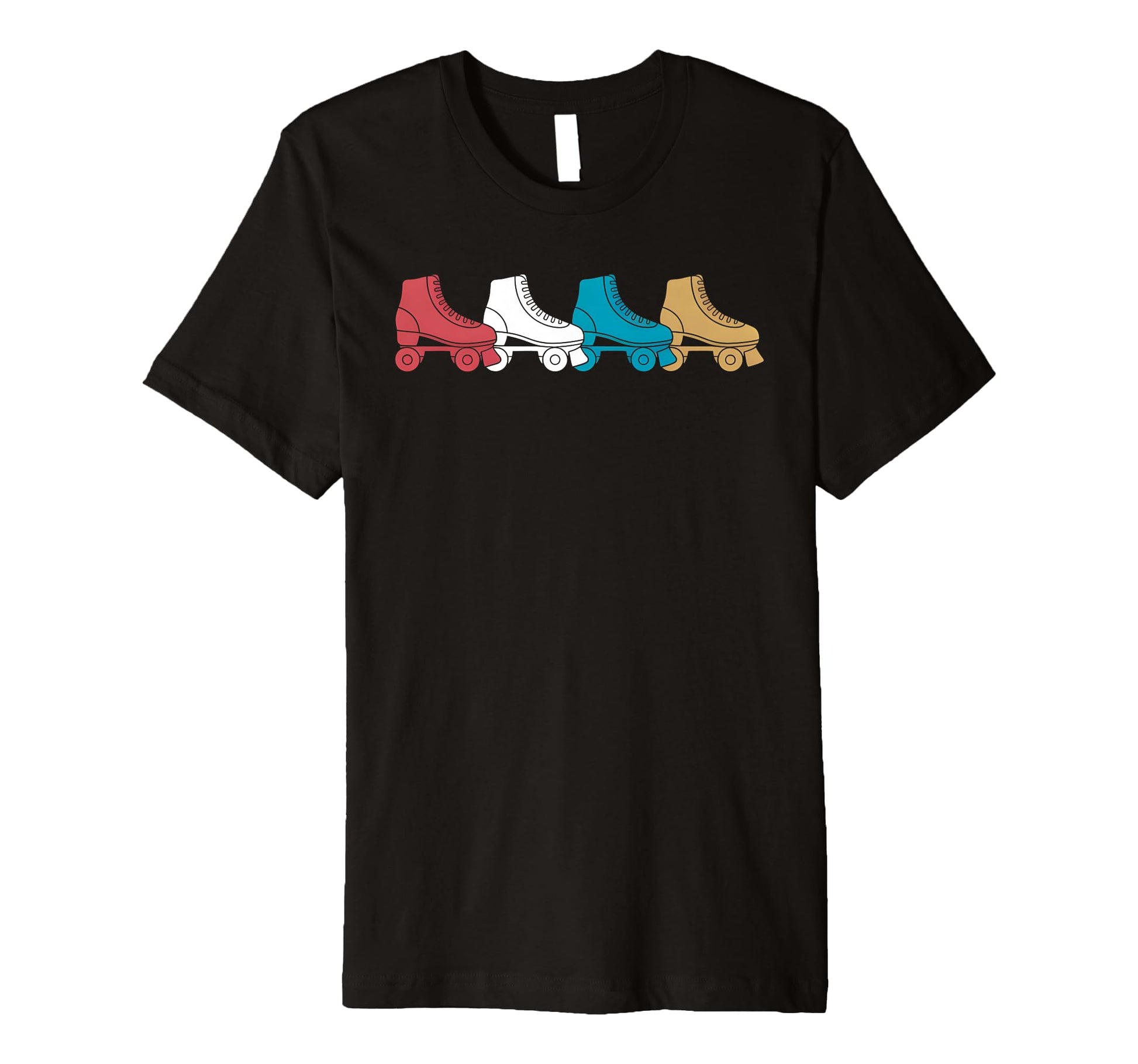 Colors Roller Skate Lineup Rokller T-Shirt - Fun Novelty Design Men Women - T-Shirt, Sweatshirt, Hoodie
