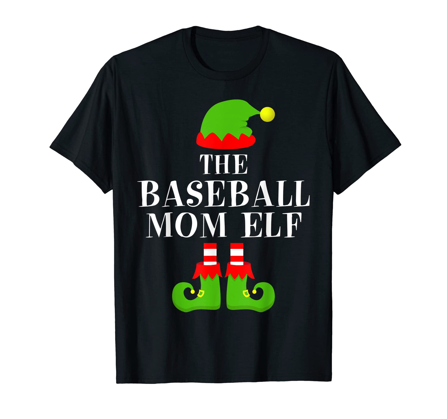 Baseball Mom Elf Family Matching Pajama T-Shirt - Aesthetic Graphic Unisex - T-Shirt, Sweatshirt, Hoodie