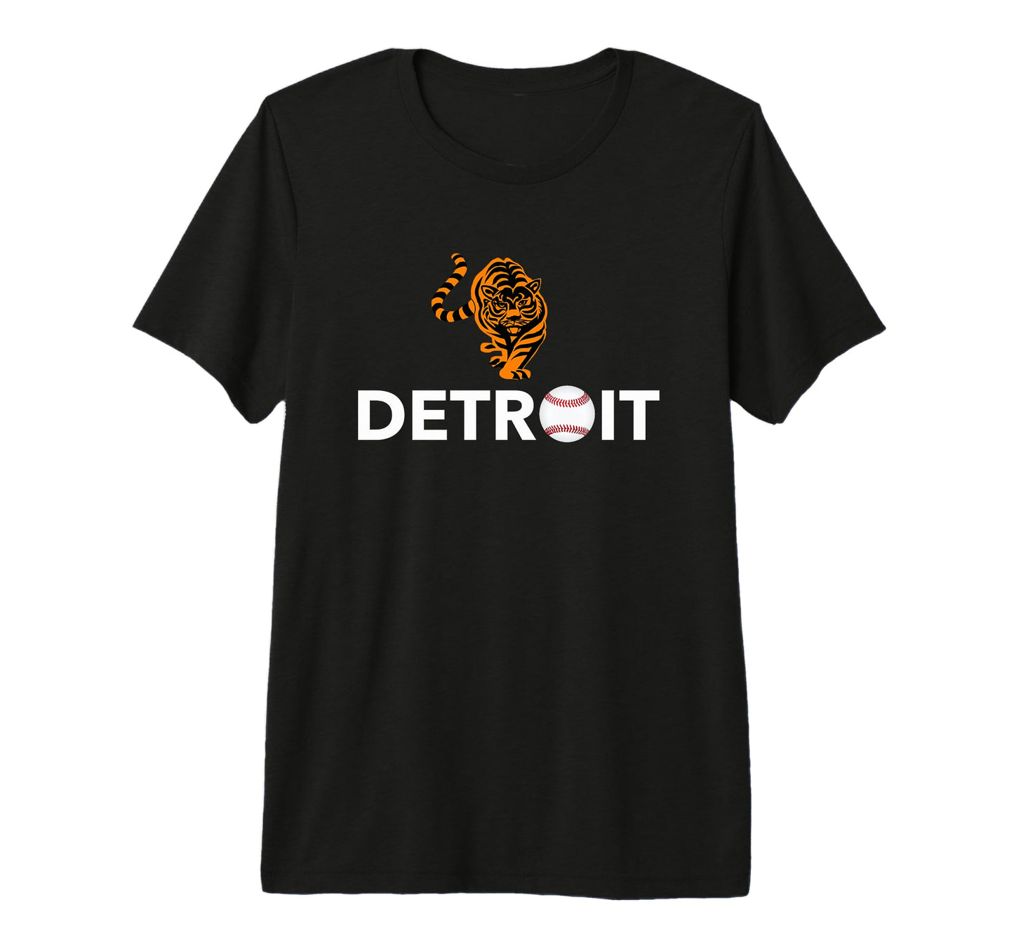 Distressed Tiger Mascot Detroit Baseball T-Shirt - Graphic Print Men Women - T-Shirt, Sweatshirt, Hoodie