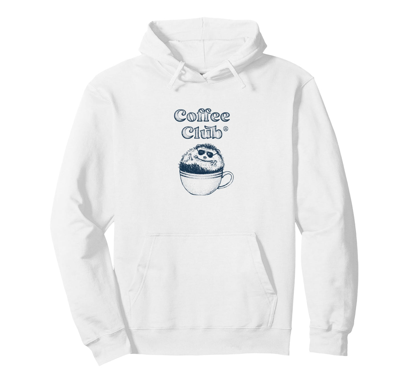 Coffee Club Hedgehog Coffee Aesthetics Hoodie - Unique Graphic for Adults - T-Shirt, Sweatshirt, Hoodie