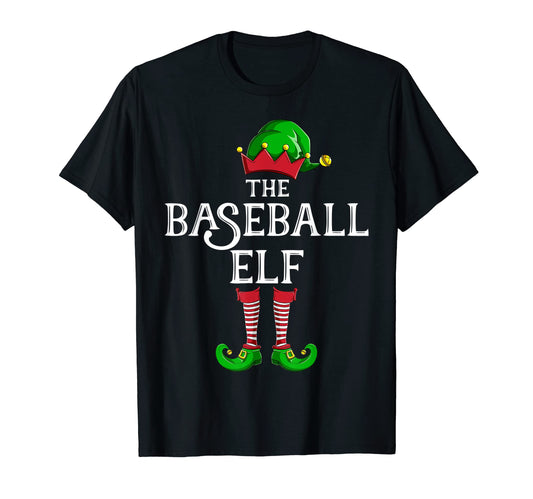 Baseball Elf Matching Family Group T-Shirt - Fun Novelty Design Men Women - T-Shirt, Sweatshirt, Hoodie