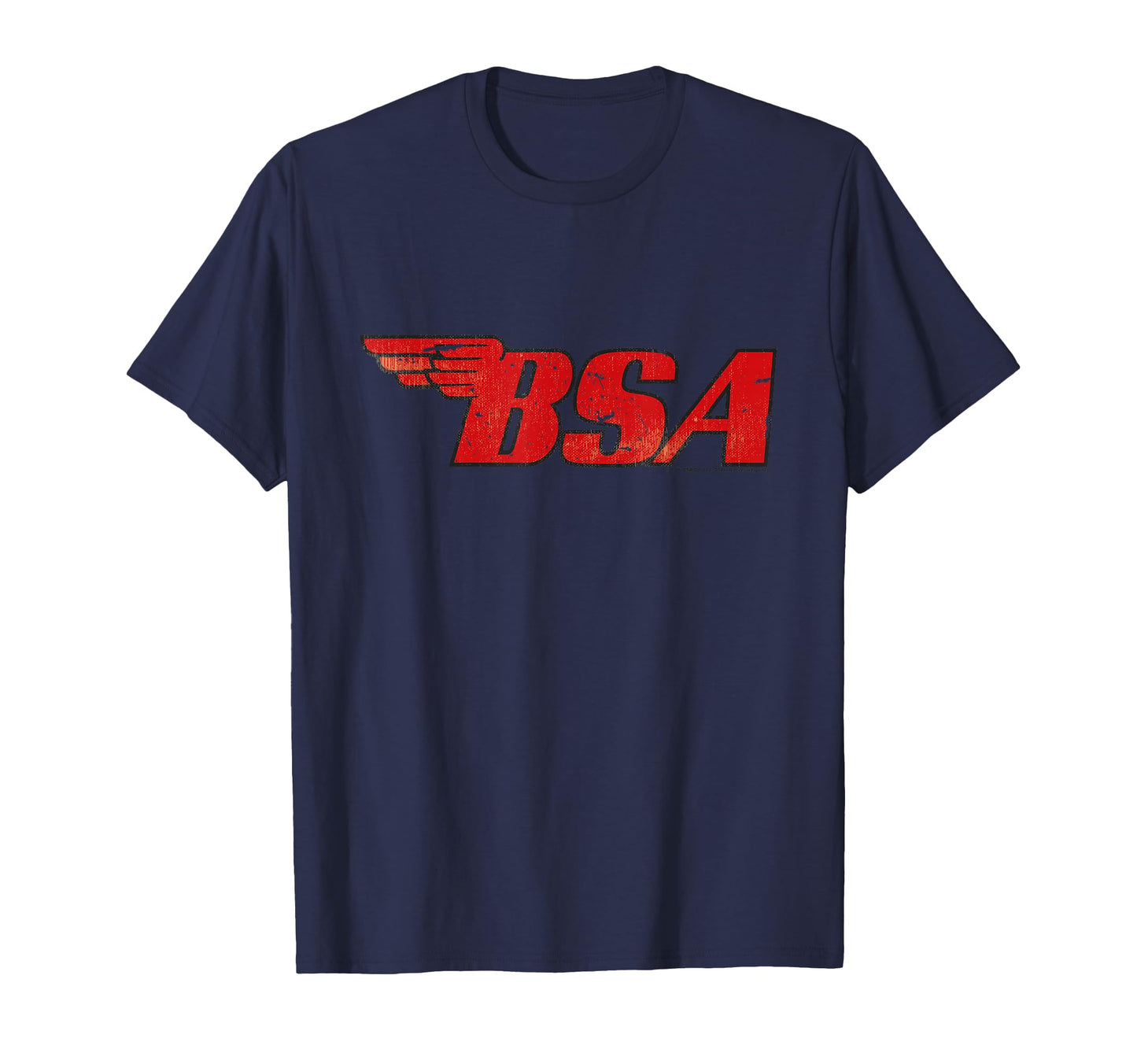 Bsa Motorcycle Logo Distressed Effect T-Shirt - Minimalist Print Unisex - T-Shirt, Sweatshirt, Hoodie