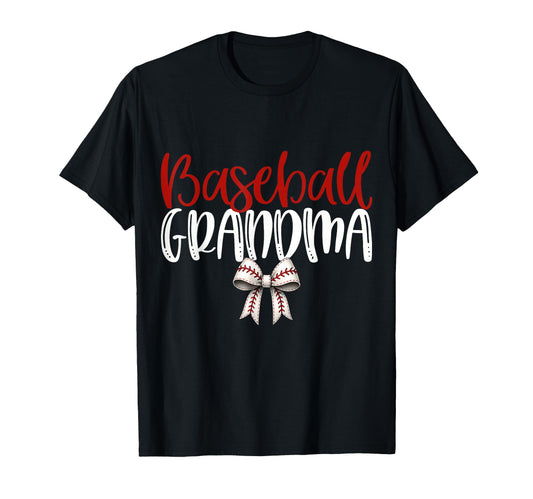 Baseball Grandma Coquette Bow Game Day T-Shirt - Graphic Print for Adults - T-Shirt, Sweatshirt, Hoodie