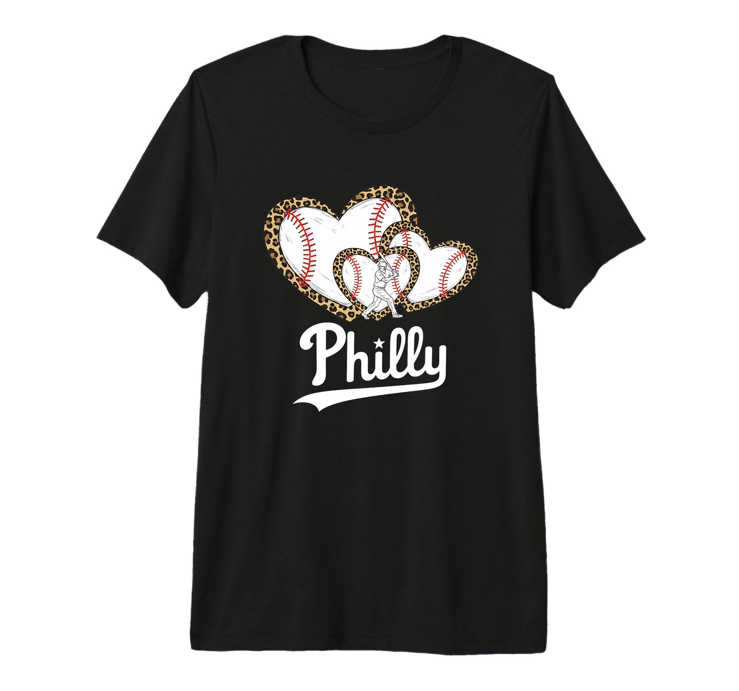 Leopard Baseball Heart Baseball Mom T-Shirt - Trendy Graphic for Adults - T-Shirt, Sweatshirt, Hoodie