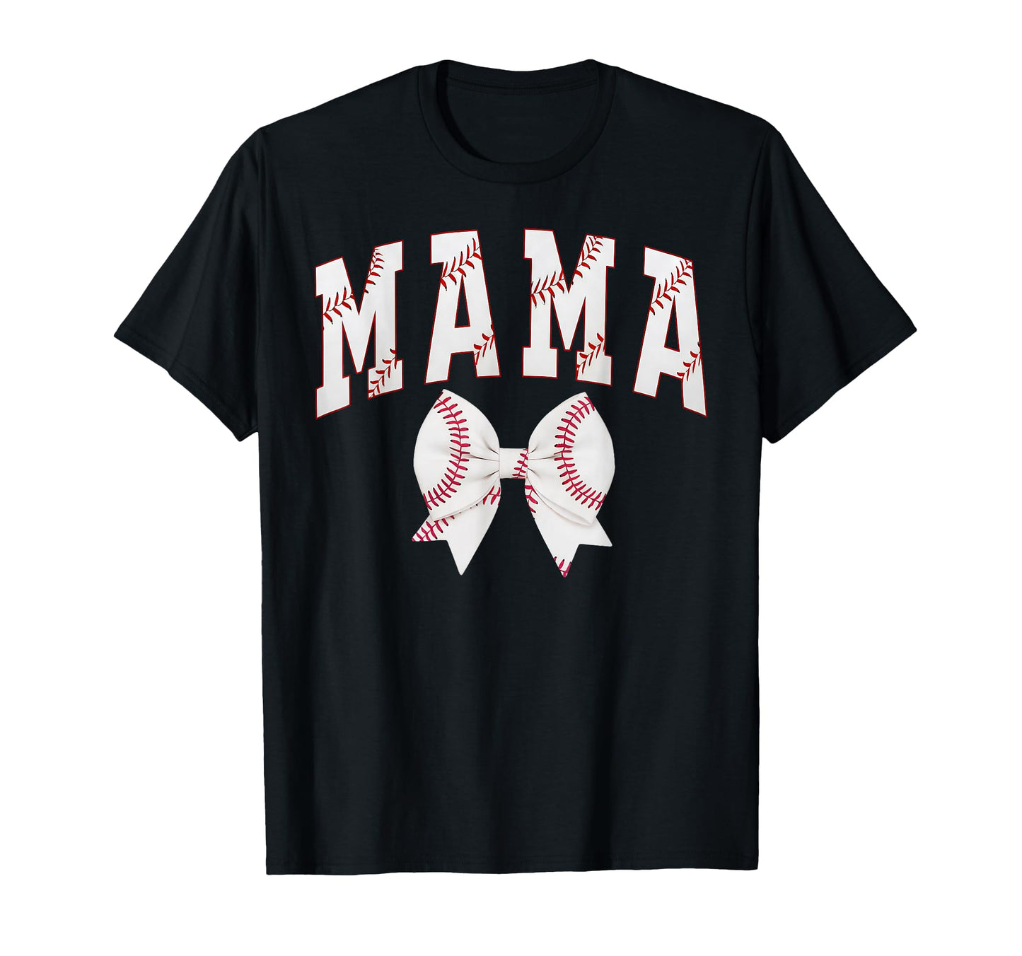 Mama Baseball Bow Funny Coquette T-Shirt - Custom Art Print Unisex - T-Shirt, Sweatshirt, Hoodie