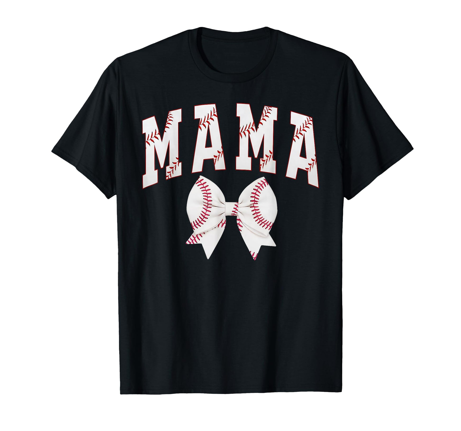 Mama Baseball Bow Funny Coquette T-Shirt - Custom Art Print Unisex - T-Shirt, Sweatshirt, Hoodie