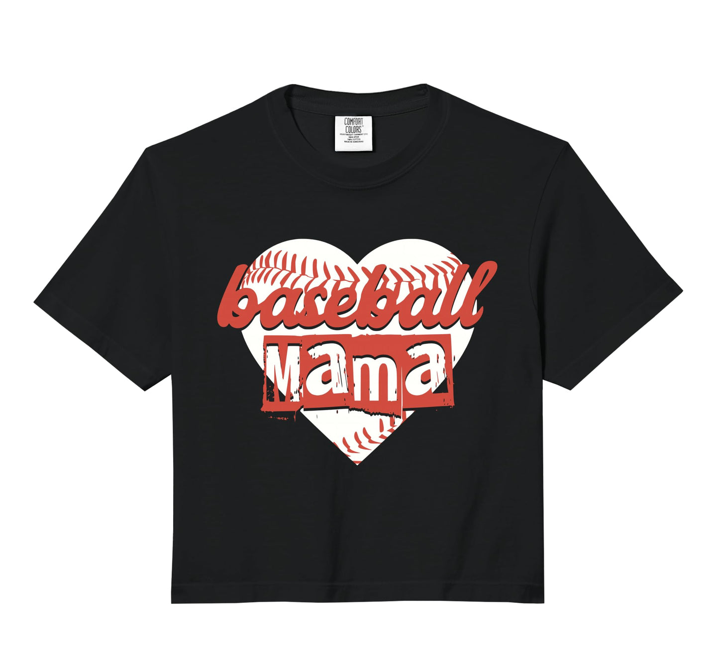 Funny Baseball Mama Heart Game Day T-Shirt - Novelty Apparel for Adults - T-Shirt, Sweatshirt, Hoodie